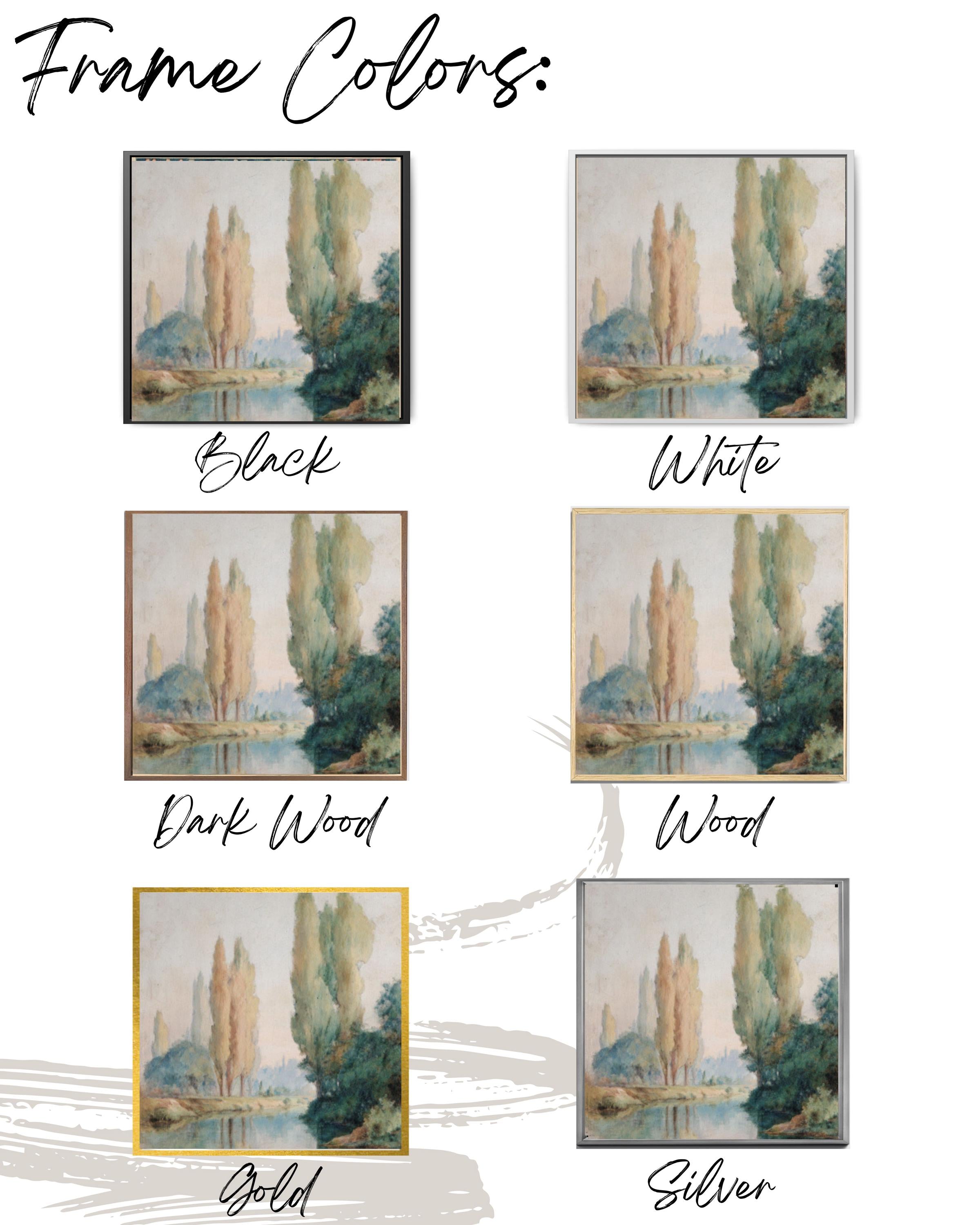 Impressionist River Landscape Wall Art | Pastel Watercolor Canvas Print