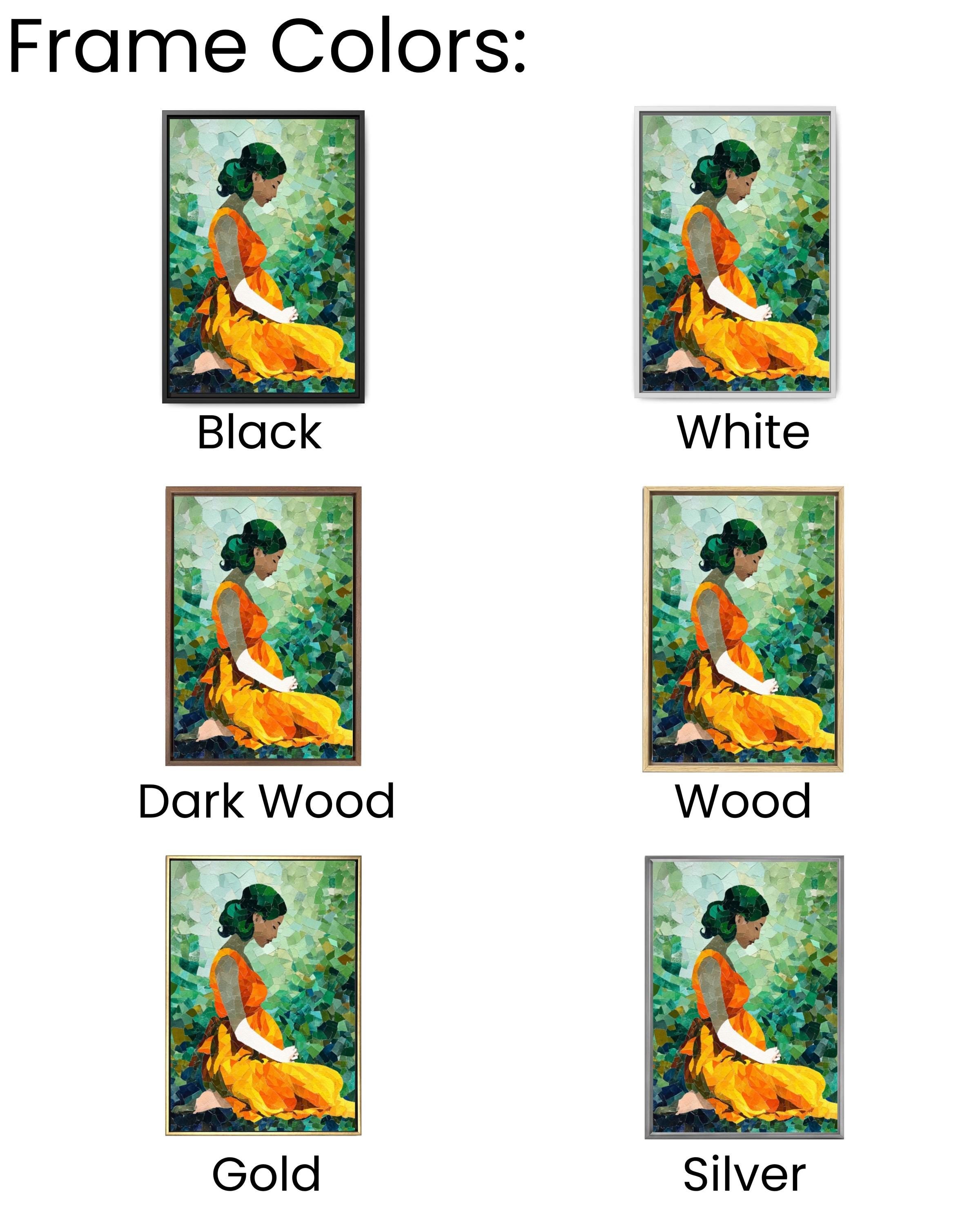 Pregnant Woman Wall Art | Matisse Style Mosaic Watercolor Poster