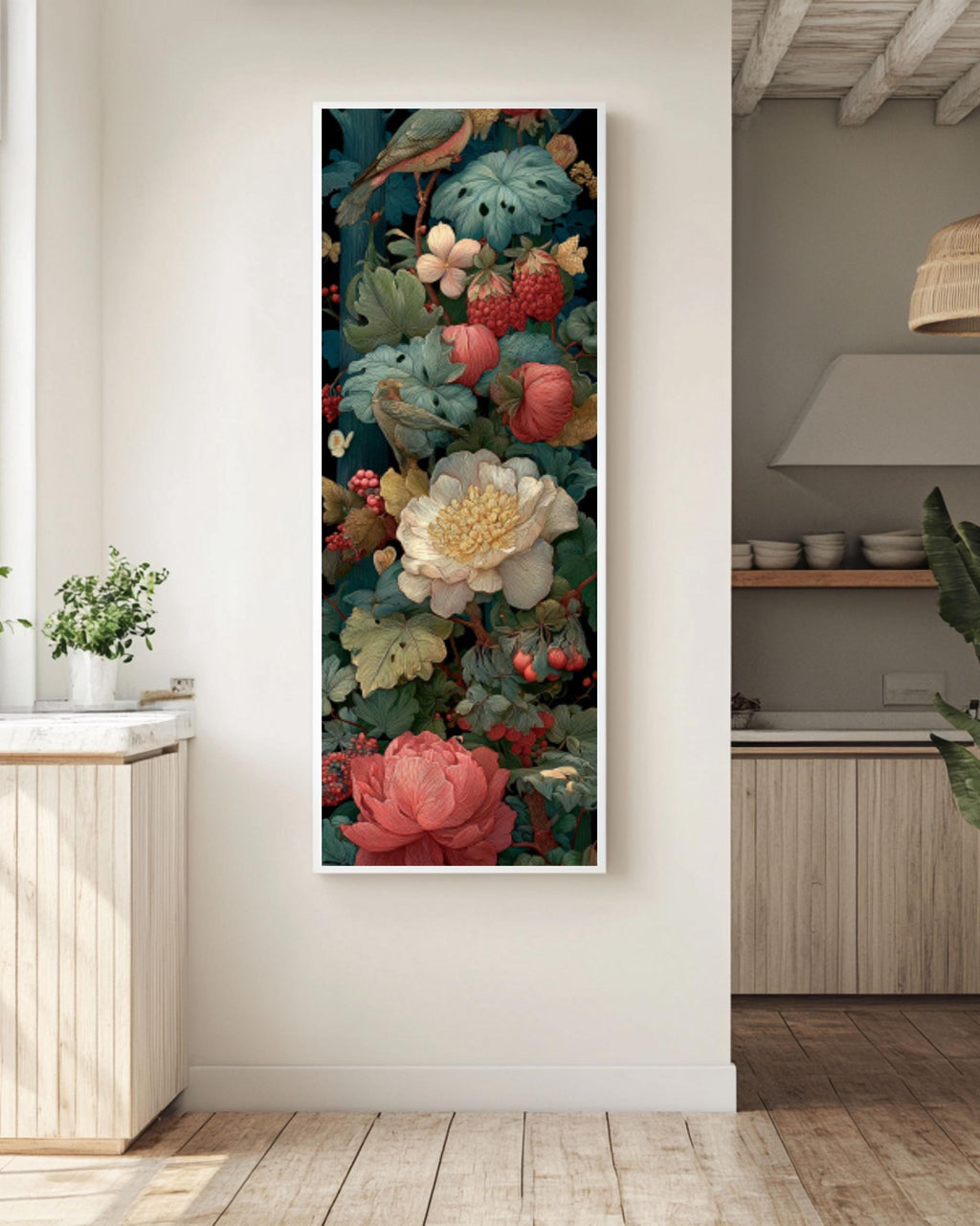 Dark Forest Botanical Wall Art | Dürer Moebius Style Canvas Print