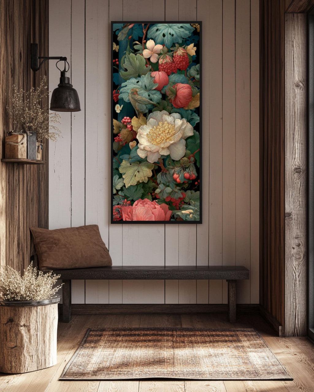 Dark Forest Botanical Wall Art | Dürer Moebius Style Canvas Print