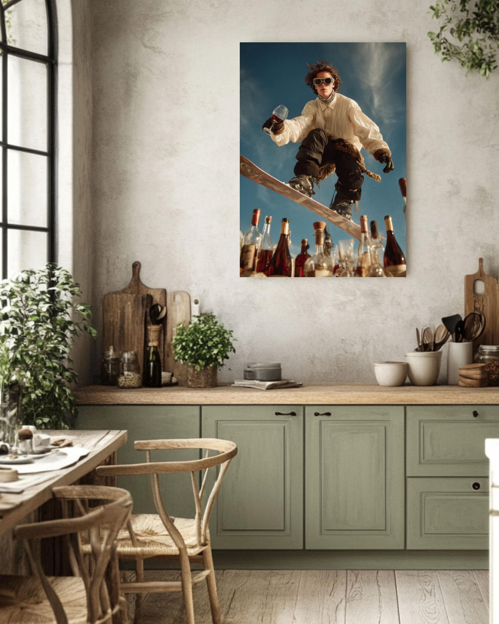 High Fashion Ski Jump Canvas Art – Luxury Runway Inspired