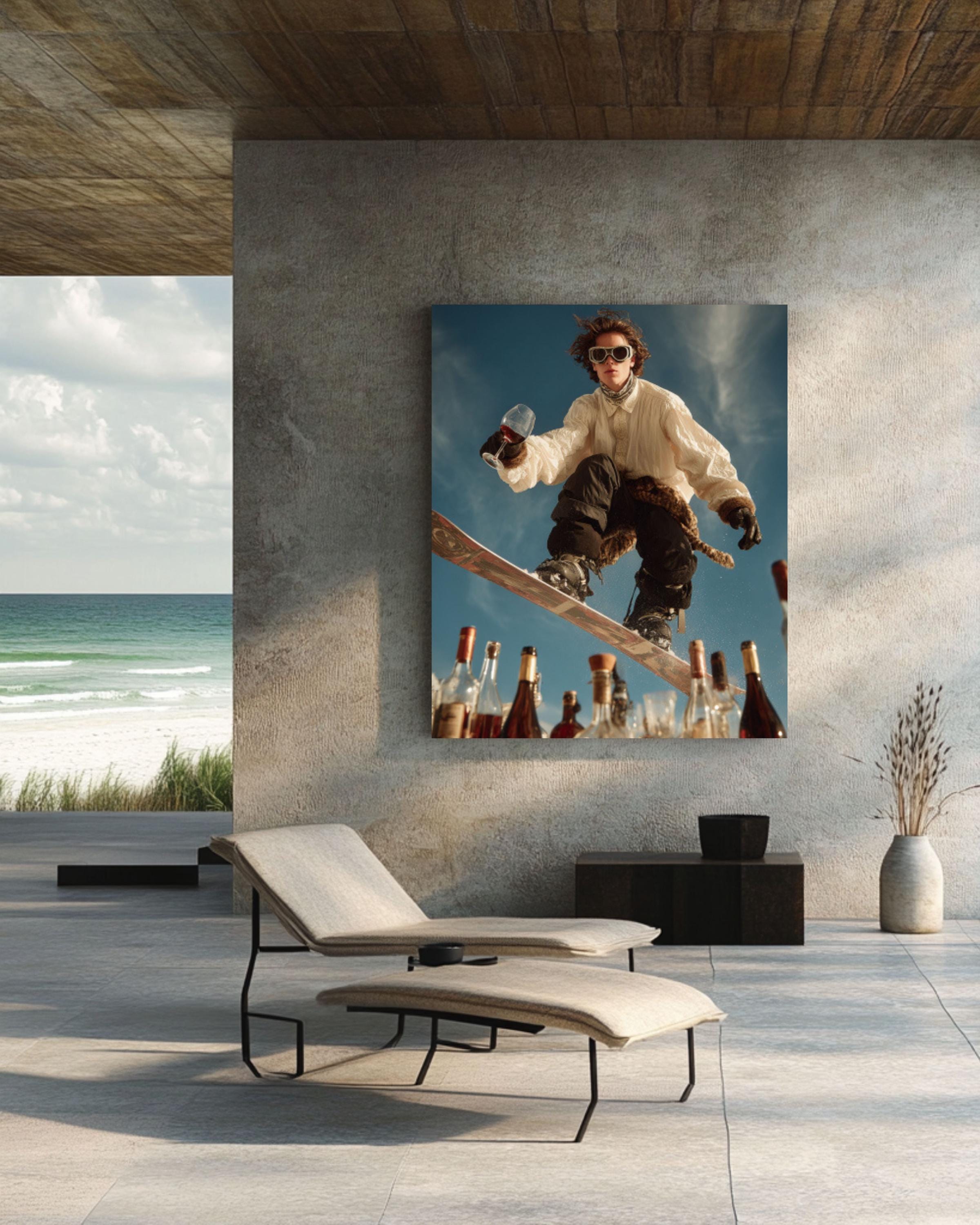 High Fashion Ski Jump Canvas Art – Luxury Runway Inspired