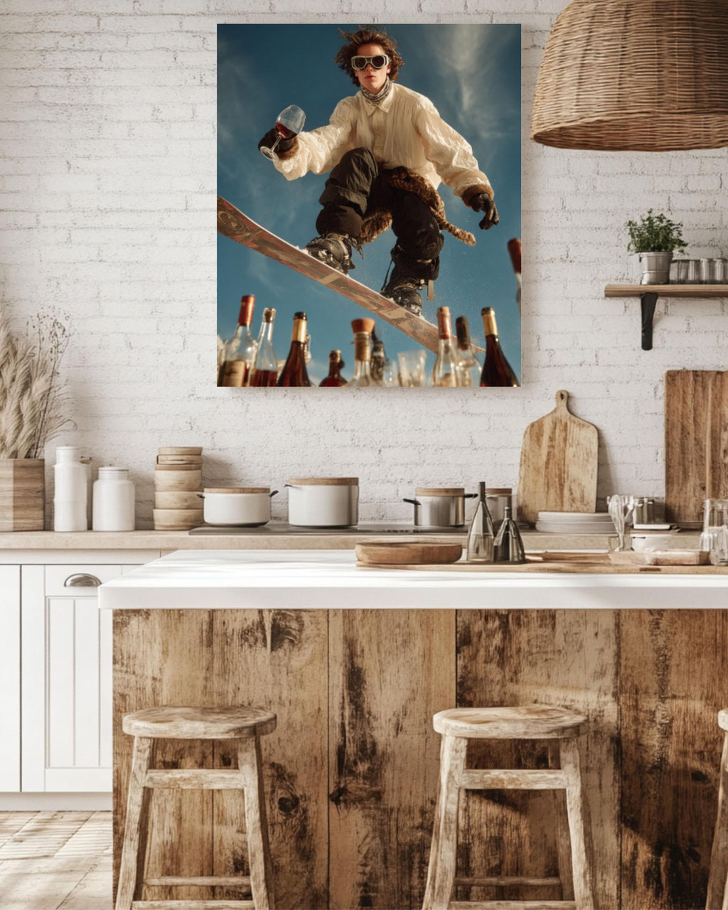 High Fashion Ski Jump Canvas Art – Luxury Runway Inspired