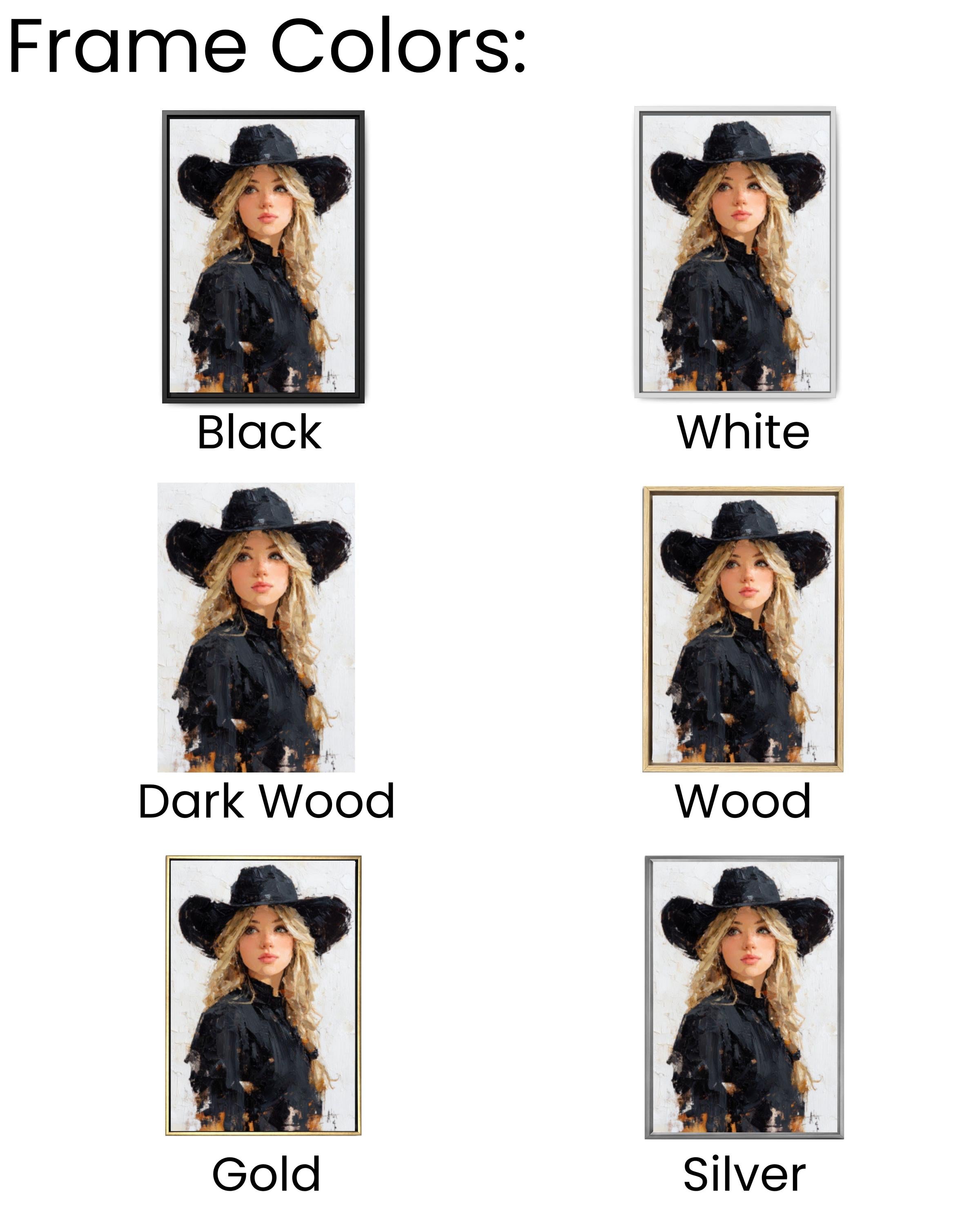 Cowboy Woman Western Canvas Art – Palette Knife Painting