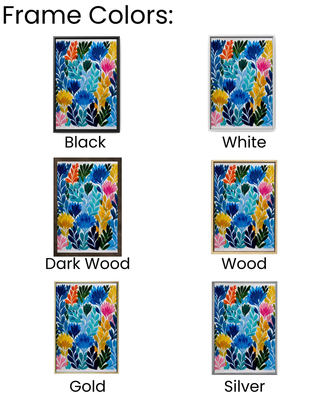 Matisse Inspired Garden Wall Art – Colorful Abstract Foliage Canvas Print
