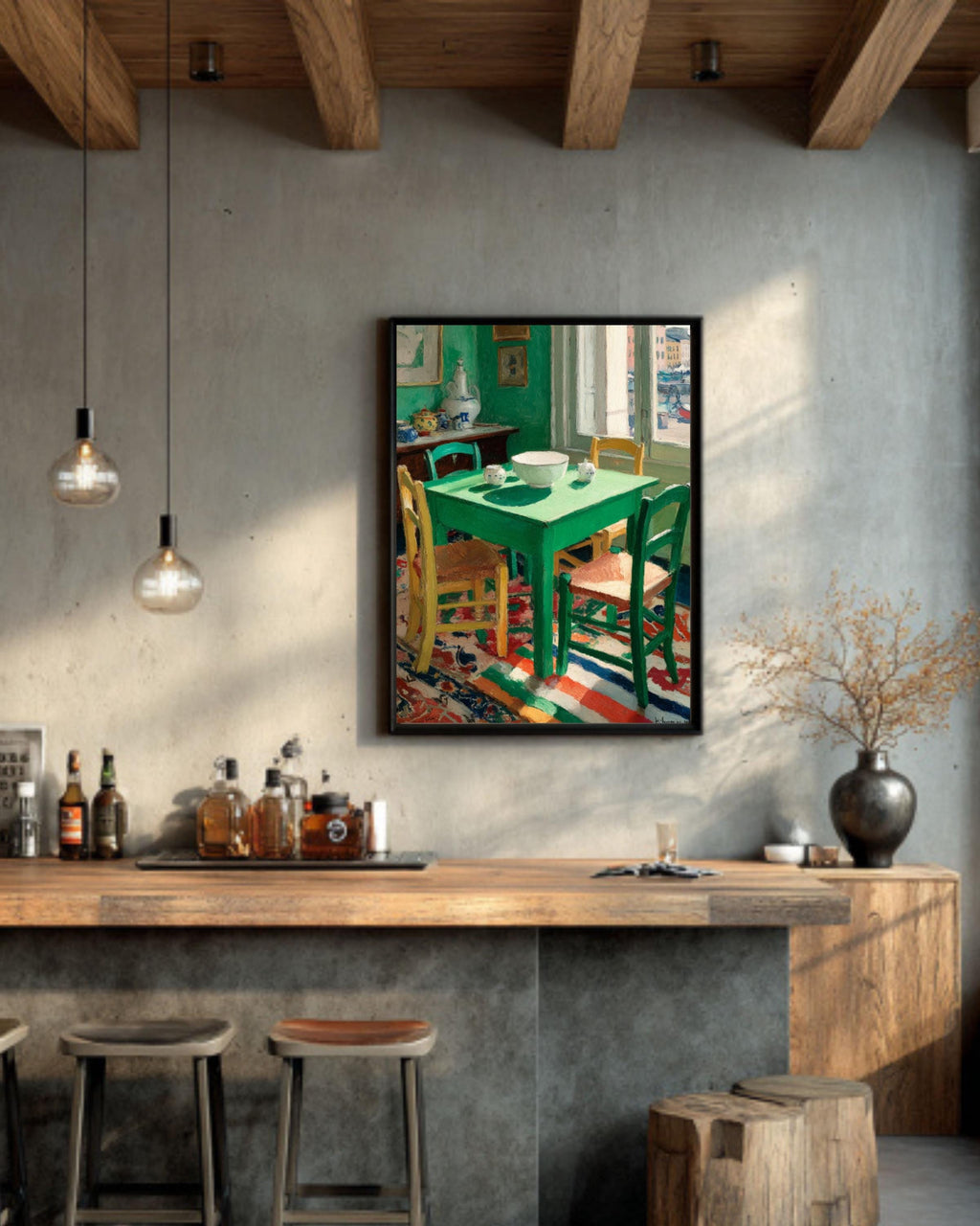 Matisse Style Interior Wall Art – Modern Abstract Room Canvas Print