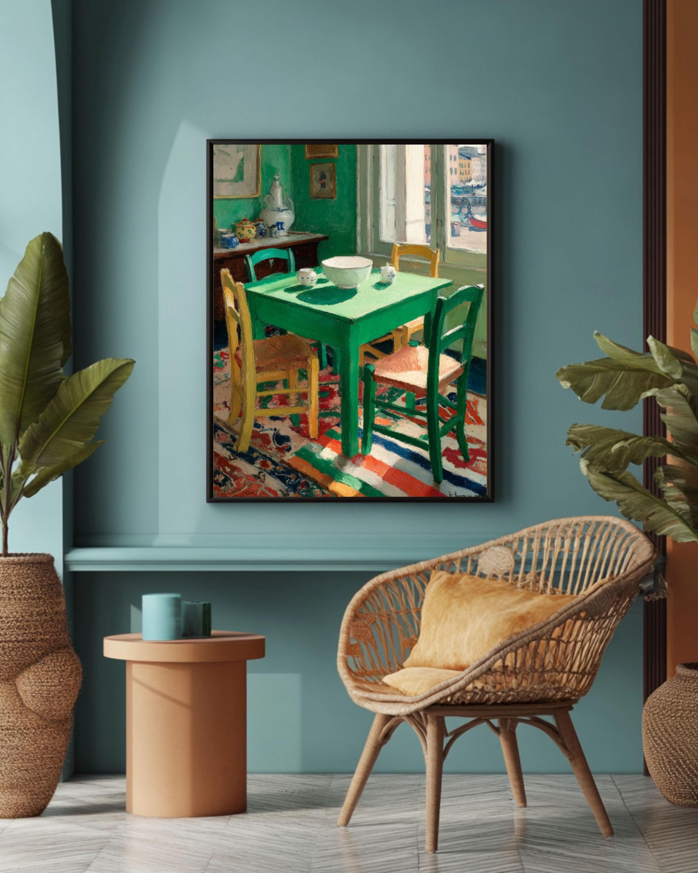 Matisse Style Interior Wall Art – Modern Abstract Room Canvas Print