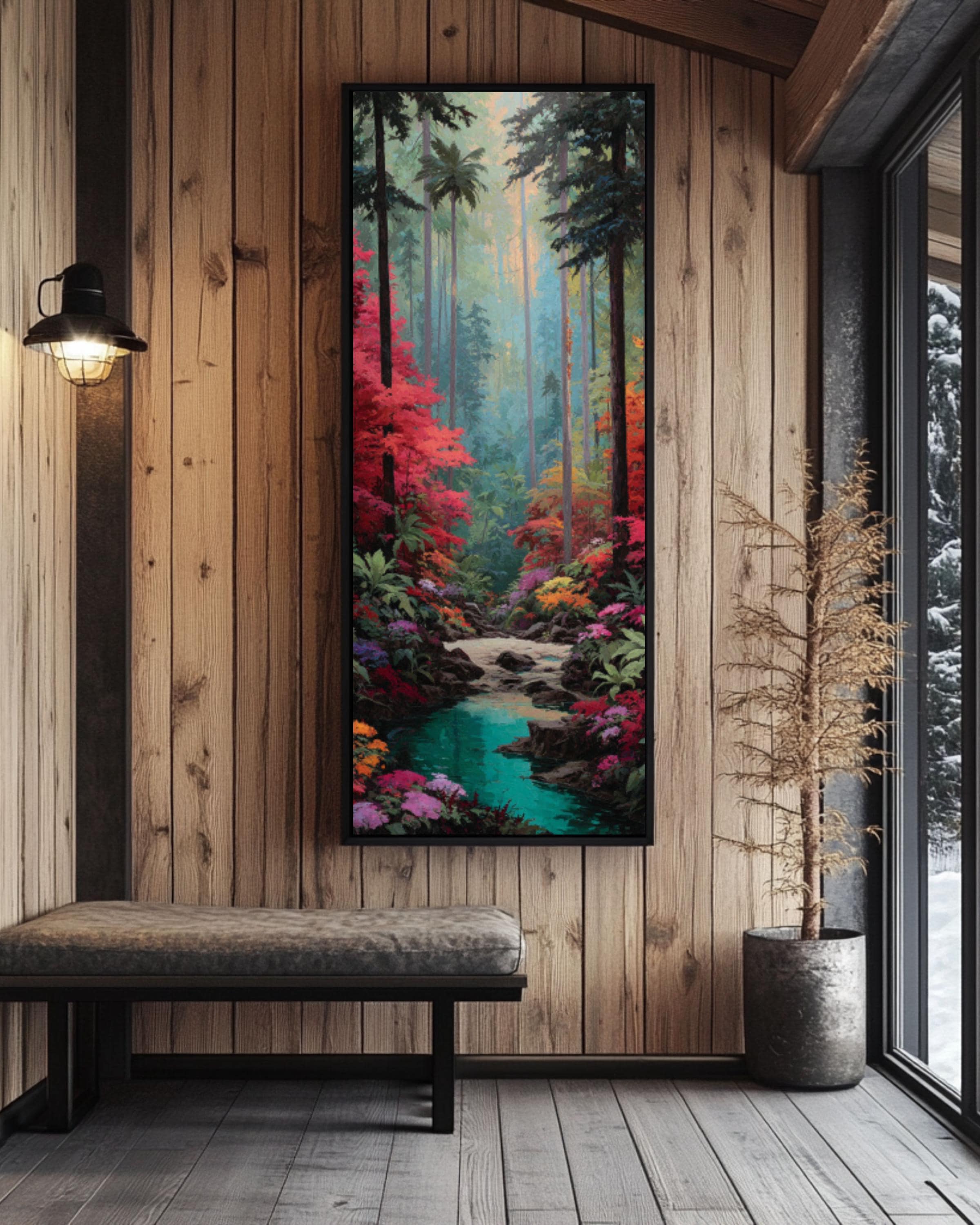 Rainforest Face Surreal Wall Art – Lush Jungle Nature Canvas Print