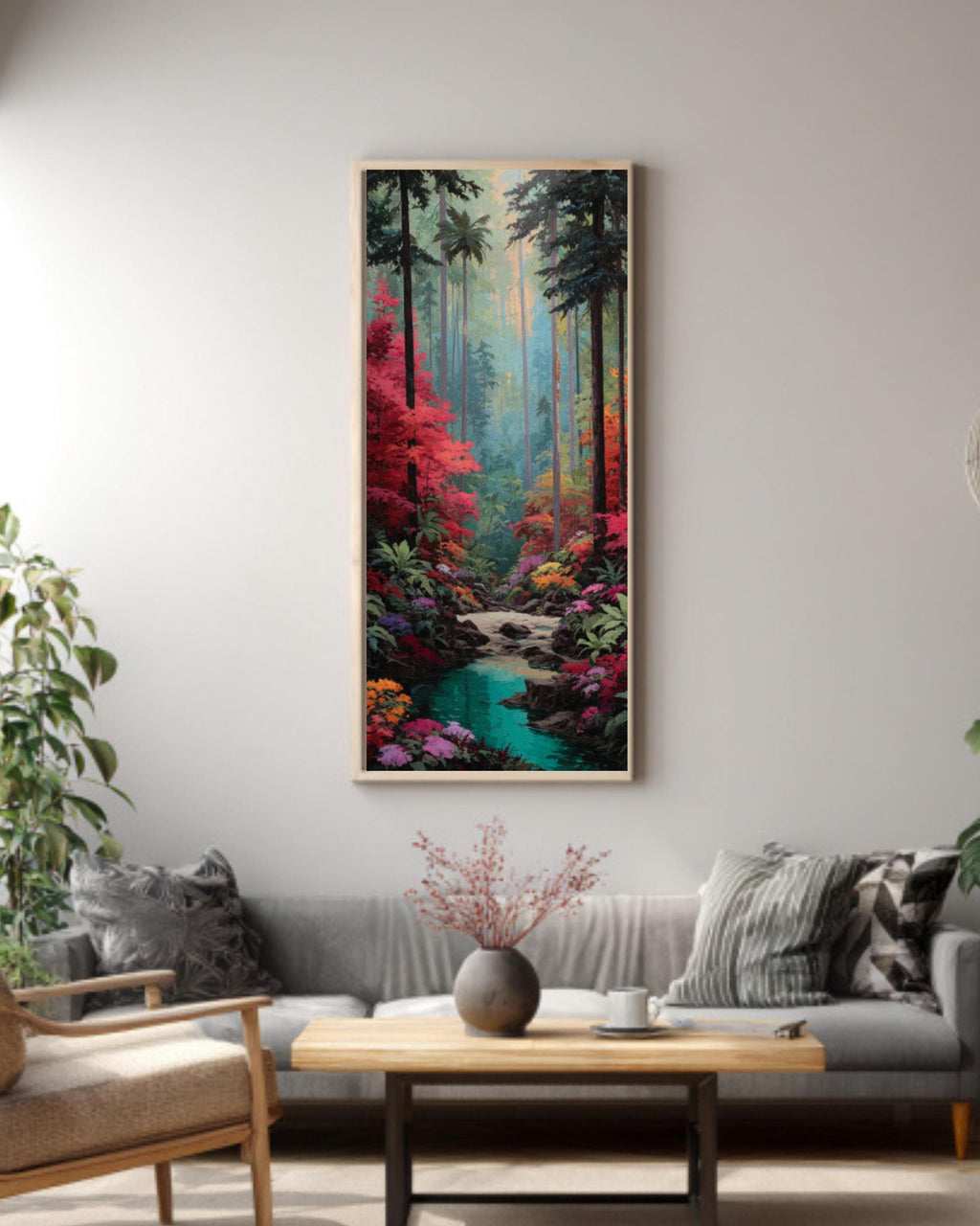 Rainforest Face Surreal Wall Art – Lush Jungle Nature Canvas Print