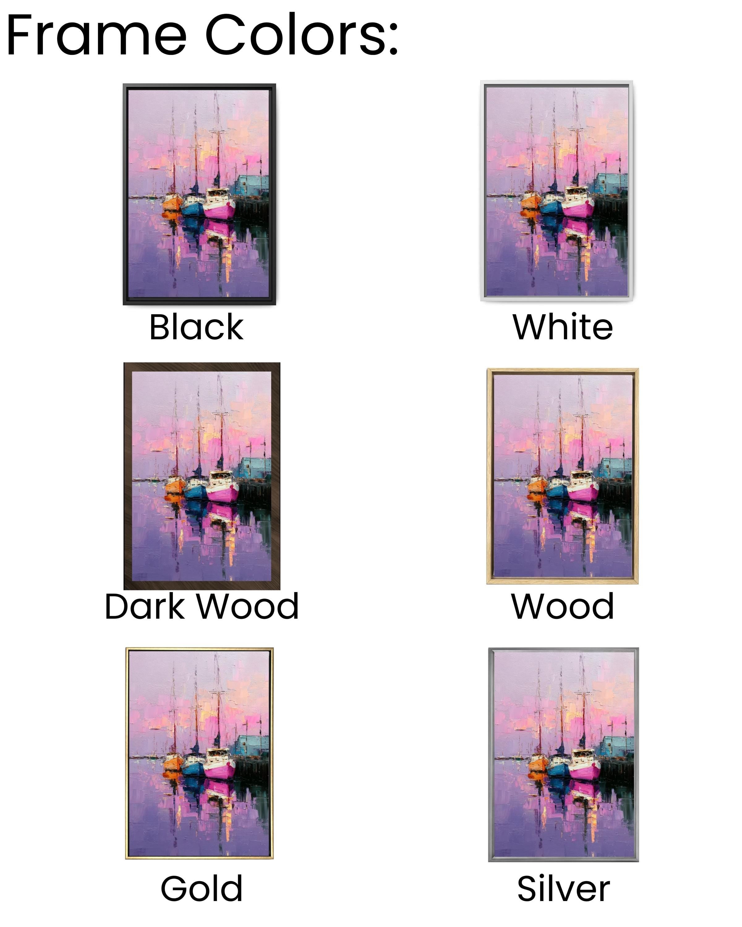 Pastel Sailboat Marina Wall Art – Abstract Coastal Harbor Canvas Print