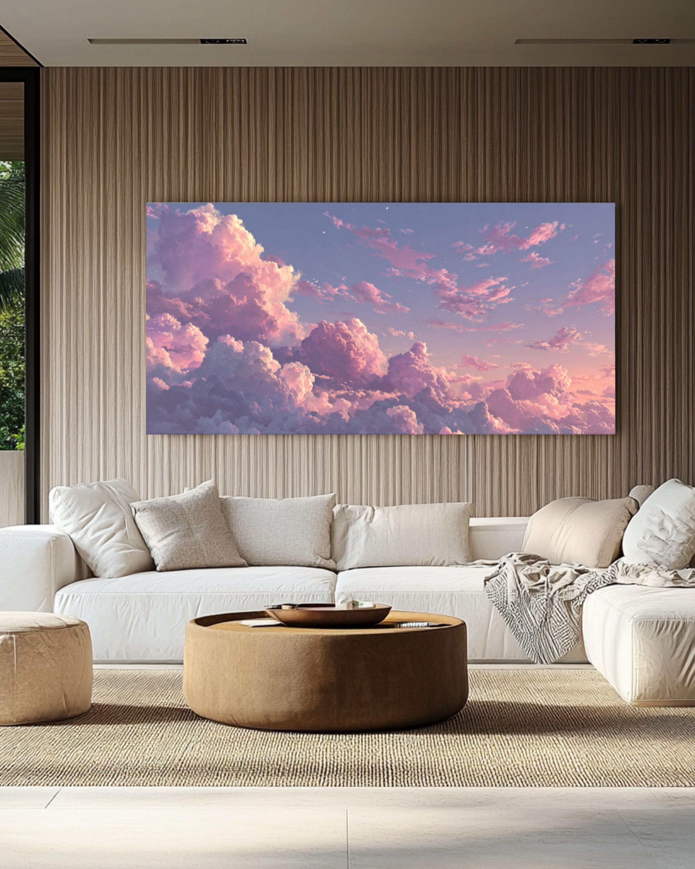Pastel Anime Cloud Art | Pink & Purple Sky