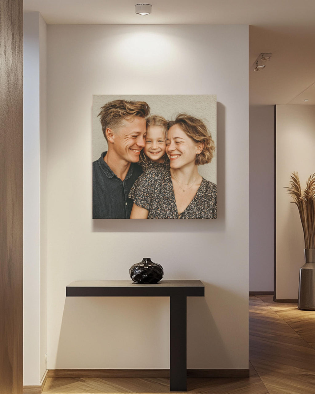 Personalized Photo Canvas Print – Custom Framed Family Portrait Wall Art