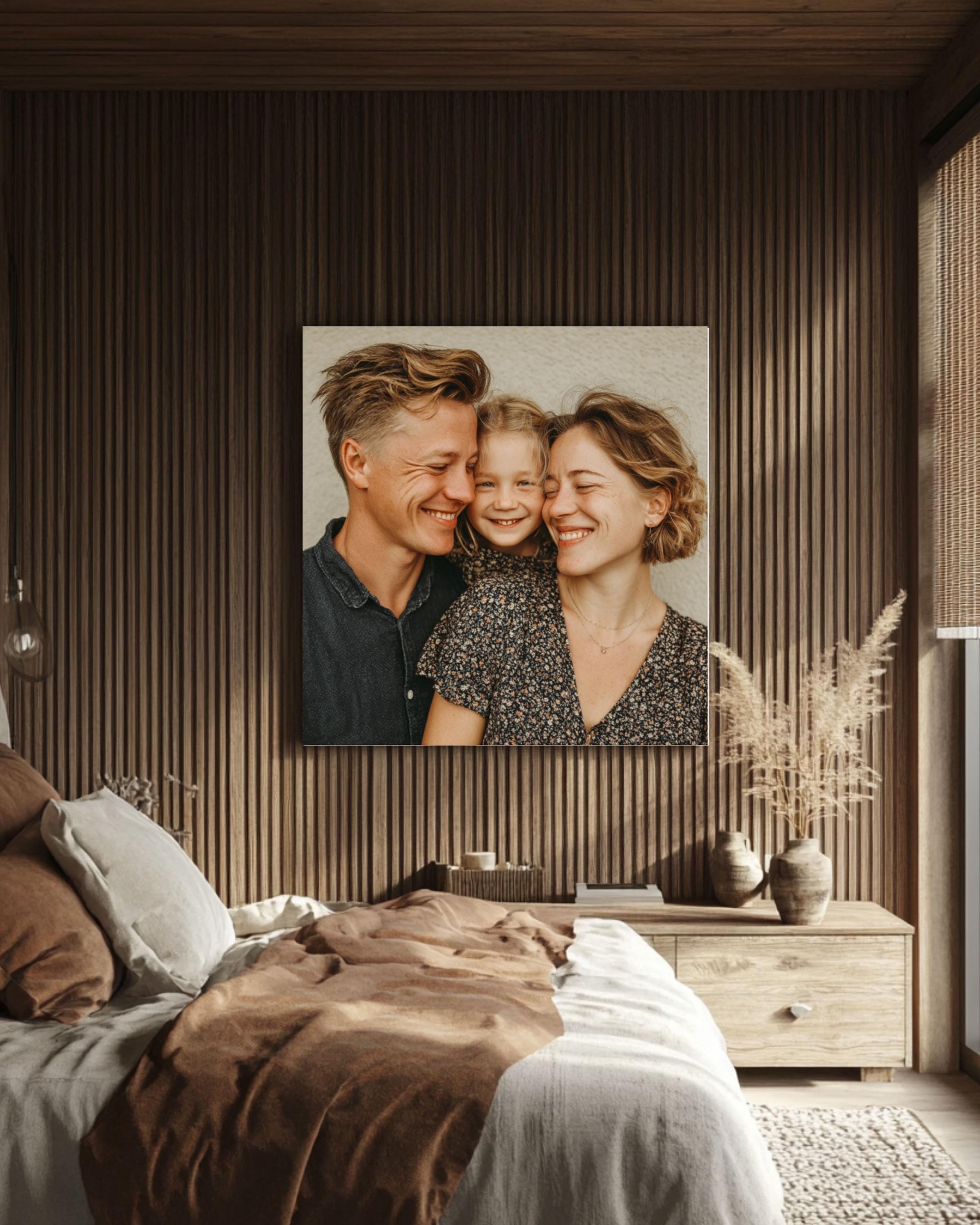 Personalized Photo Canvas Print – Custom Framed Family Portrait Wall Art