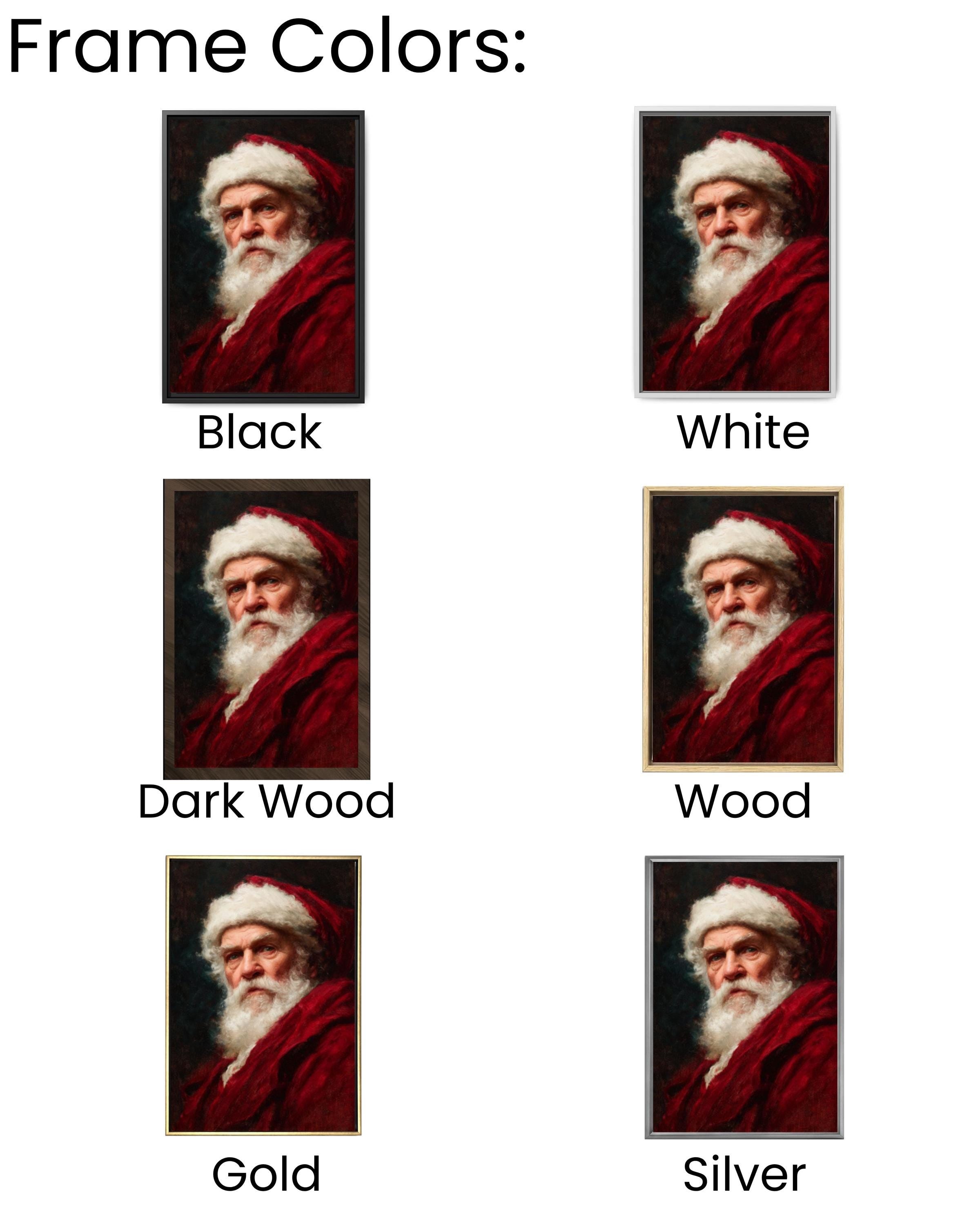 Vintage Santa Claus Oil Painting – Classic Christmas Wall Art Print