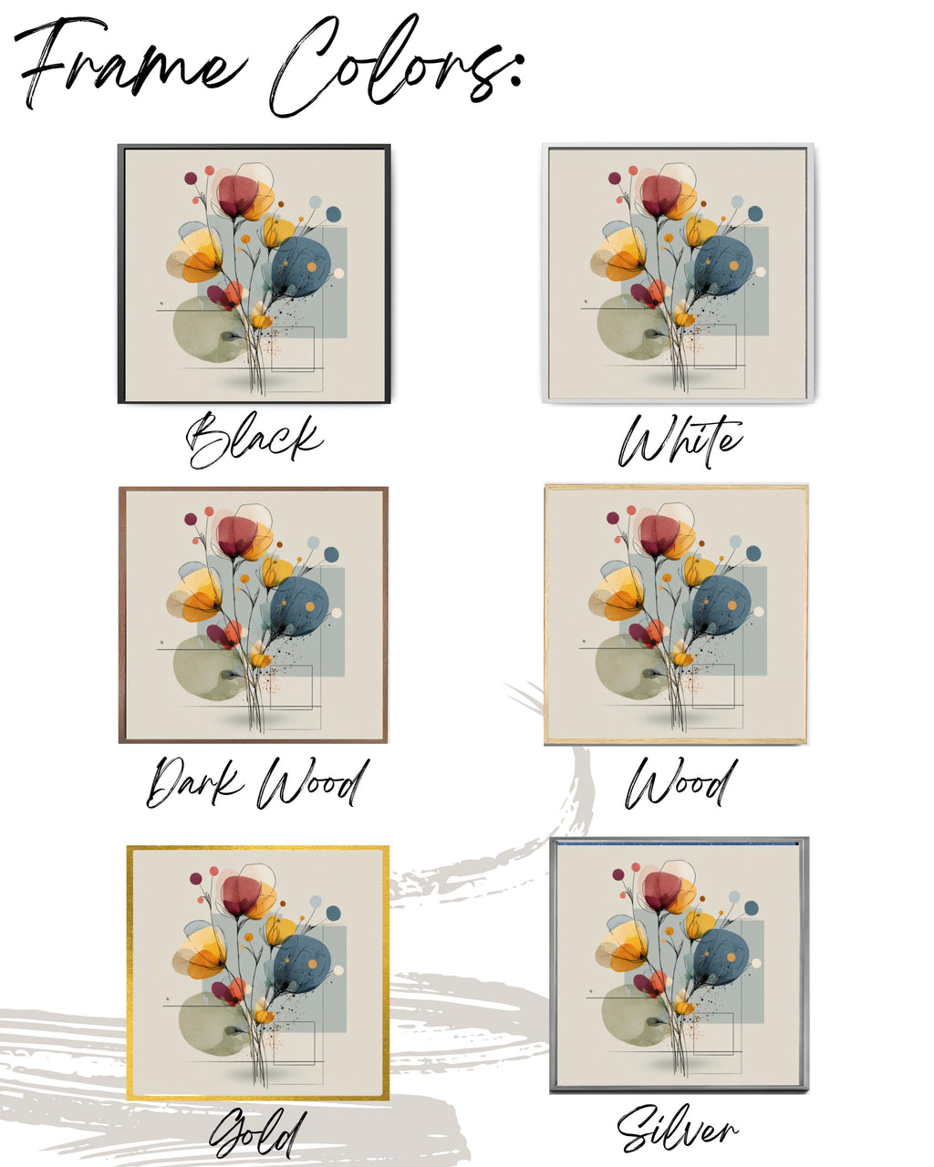 Abstract Pastel Floral Line Art Wall Print for Modern Home Decor