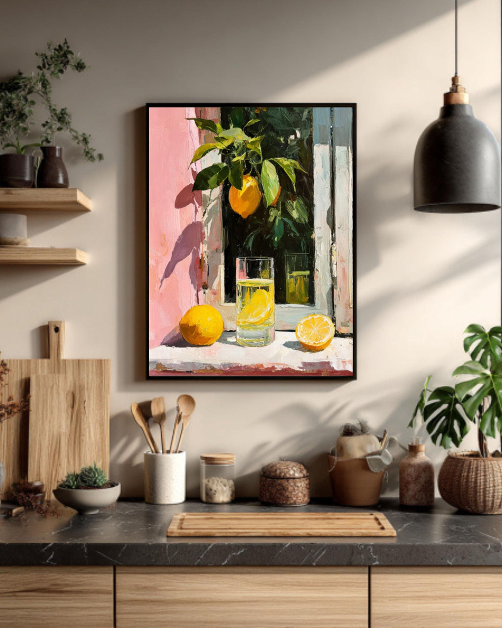 Matisse-Inspired Lemon Wall Art – Sunny Windowsill Still Life Print