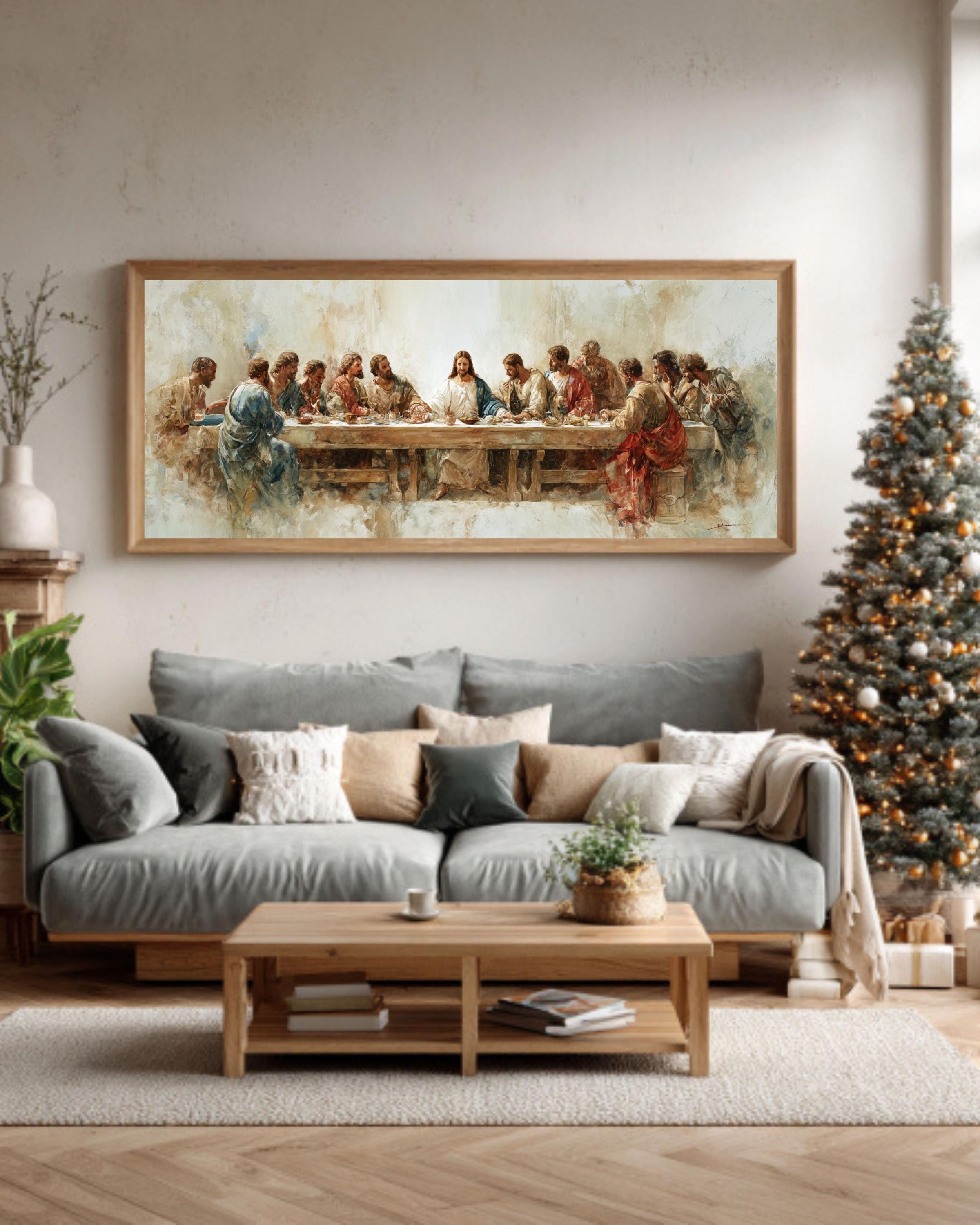 Bible Wall Art – The Last Supper Watercolor Christian Decor