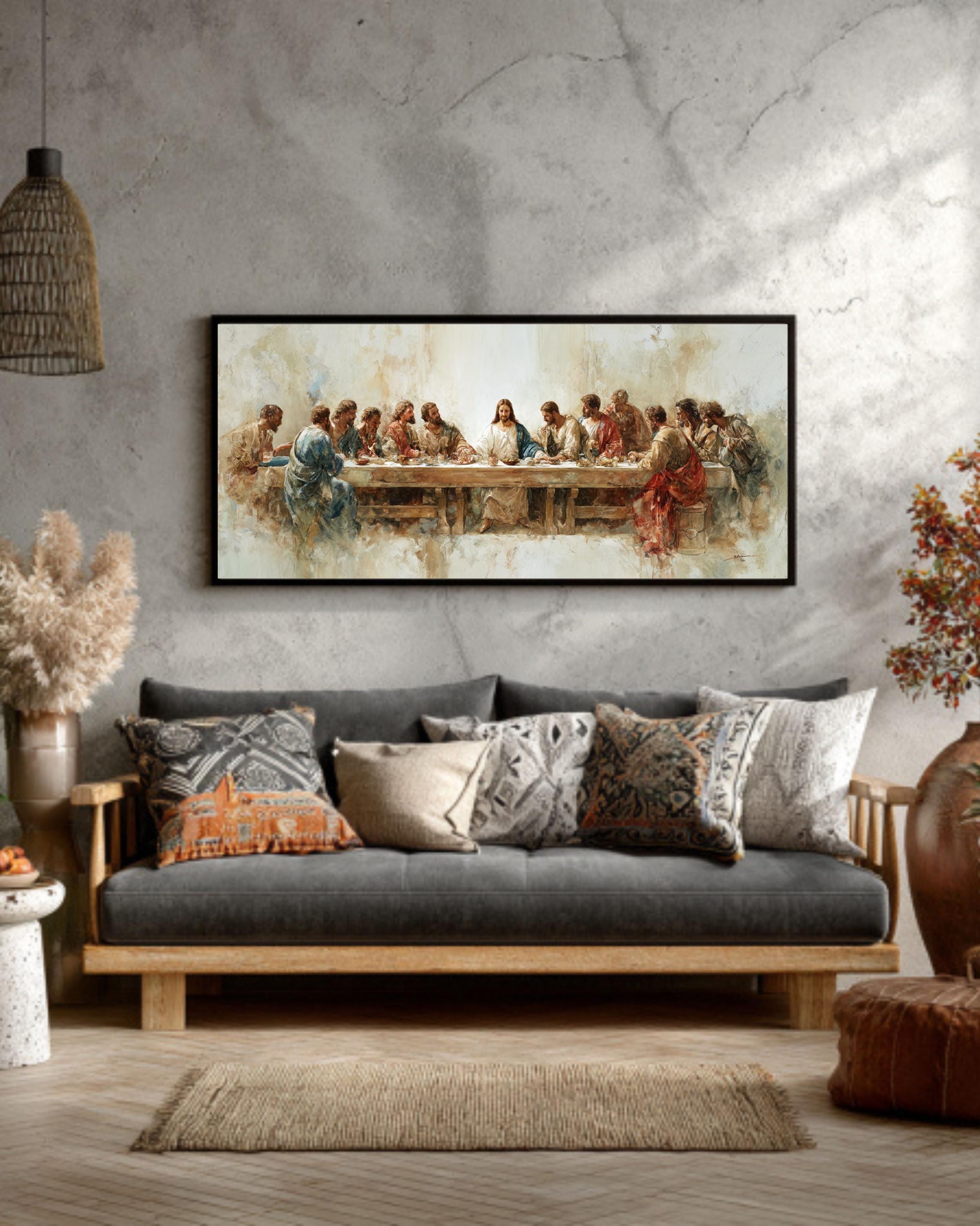 Bible Wall Art – The Last Supper Watercolor Christian Decor
