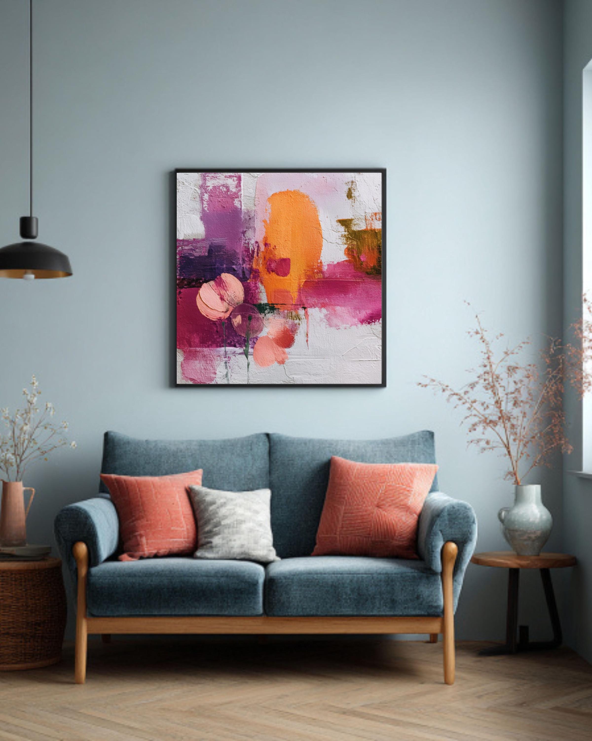Peach Blossom Abstract Wall Art – Rothko-Inspired Color Field Print