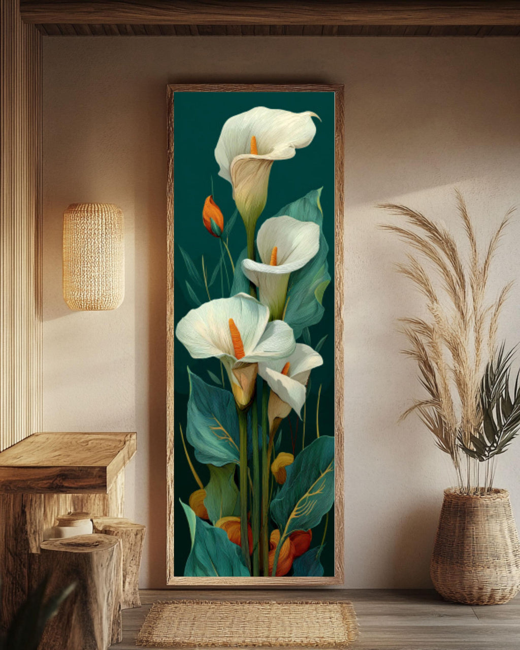 Pastel Calla Lily Wall Art – Classical Floral Canvas Print