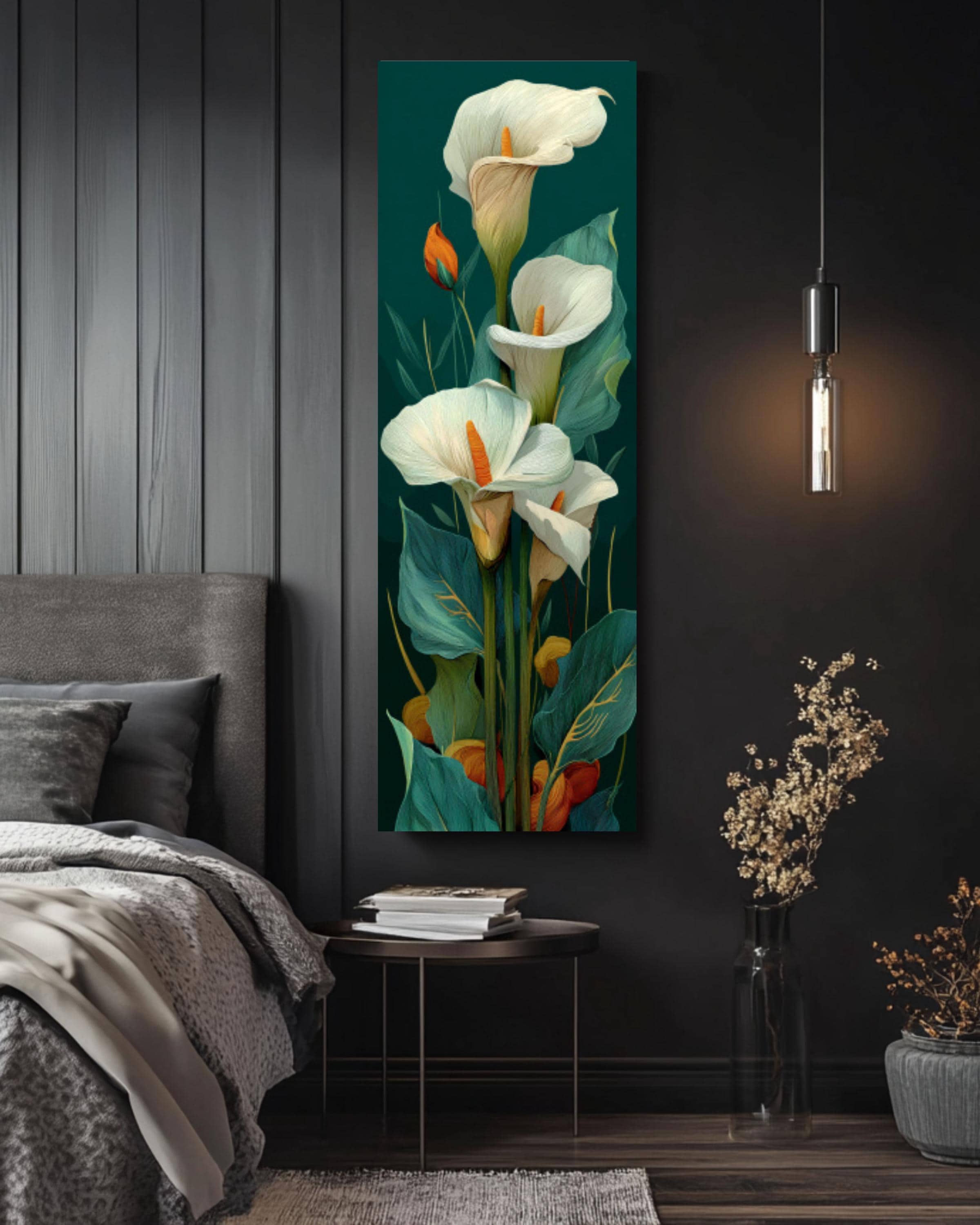 Pastel Calla Lily Wall Art – Classical Floral Canvas Print