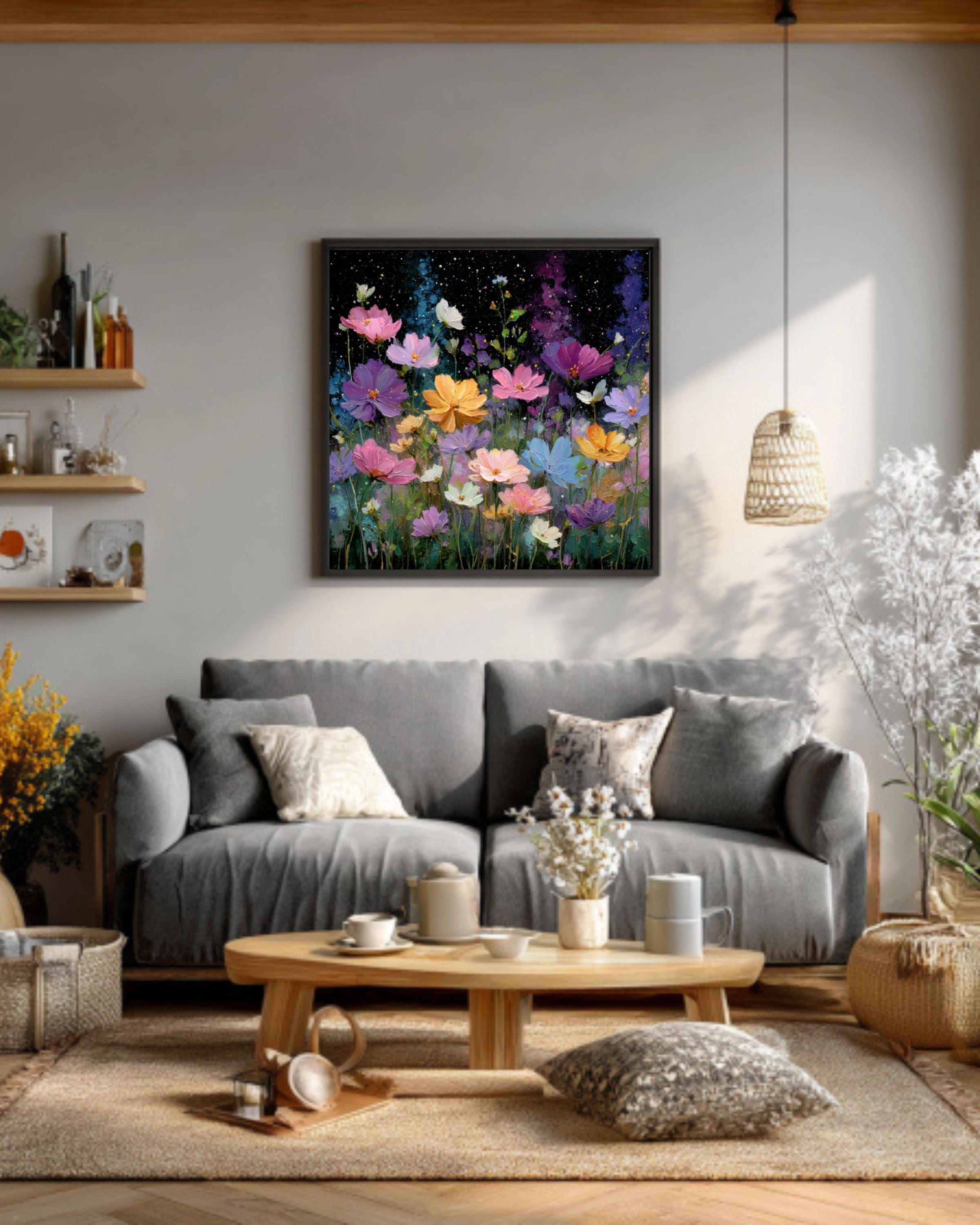 Pastel Wildflower Garden Art – Whimsical Nursery Print