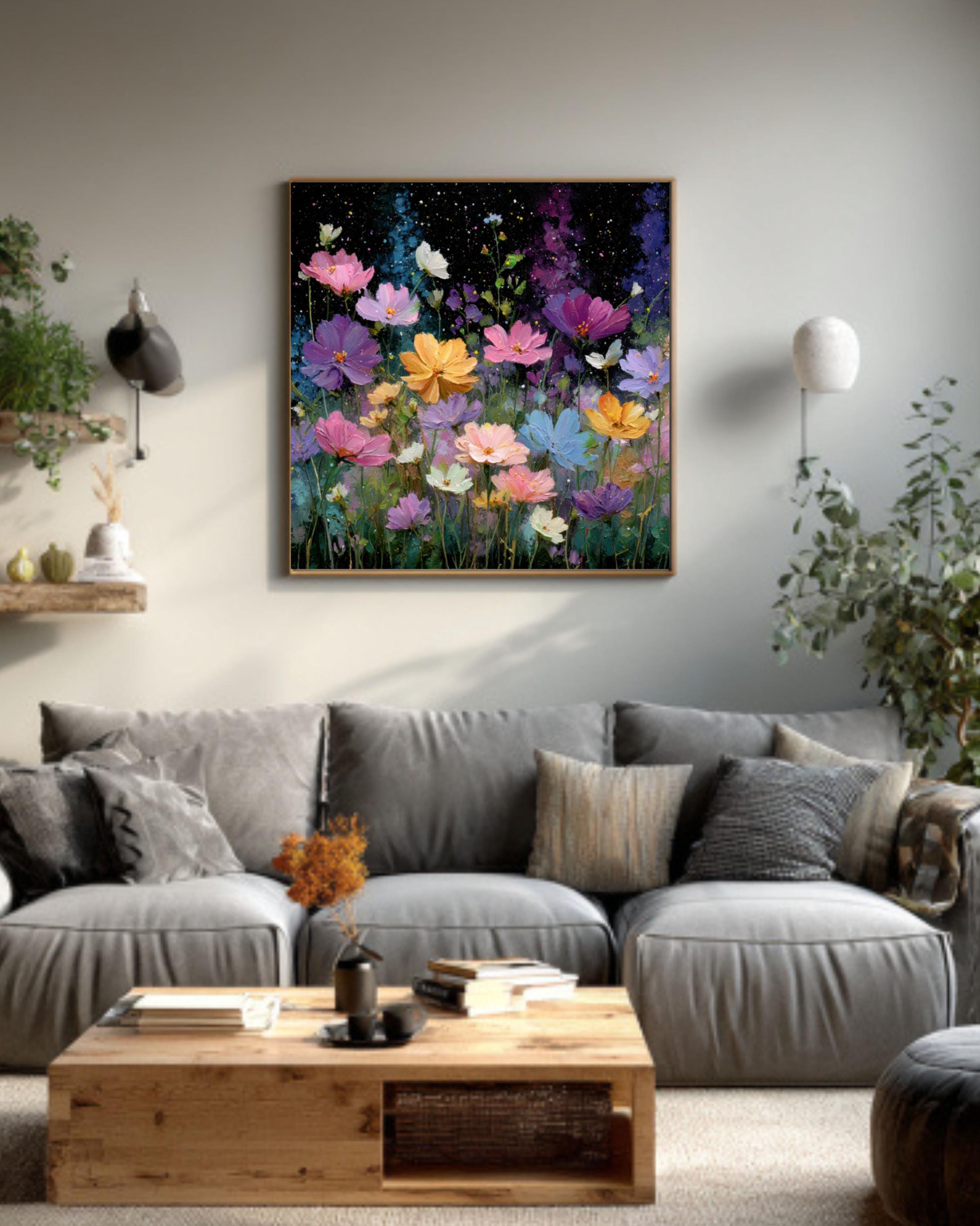 Pastel Wildflower Garden Art – Whimsical Nursery Print