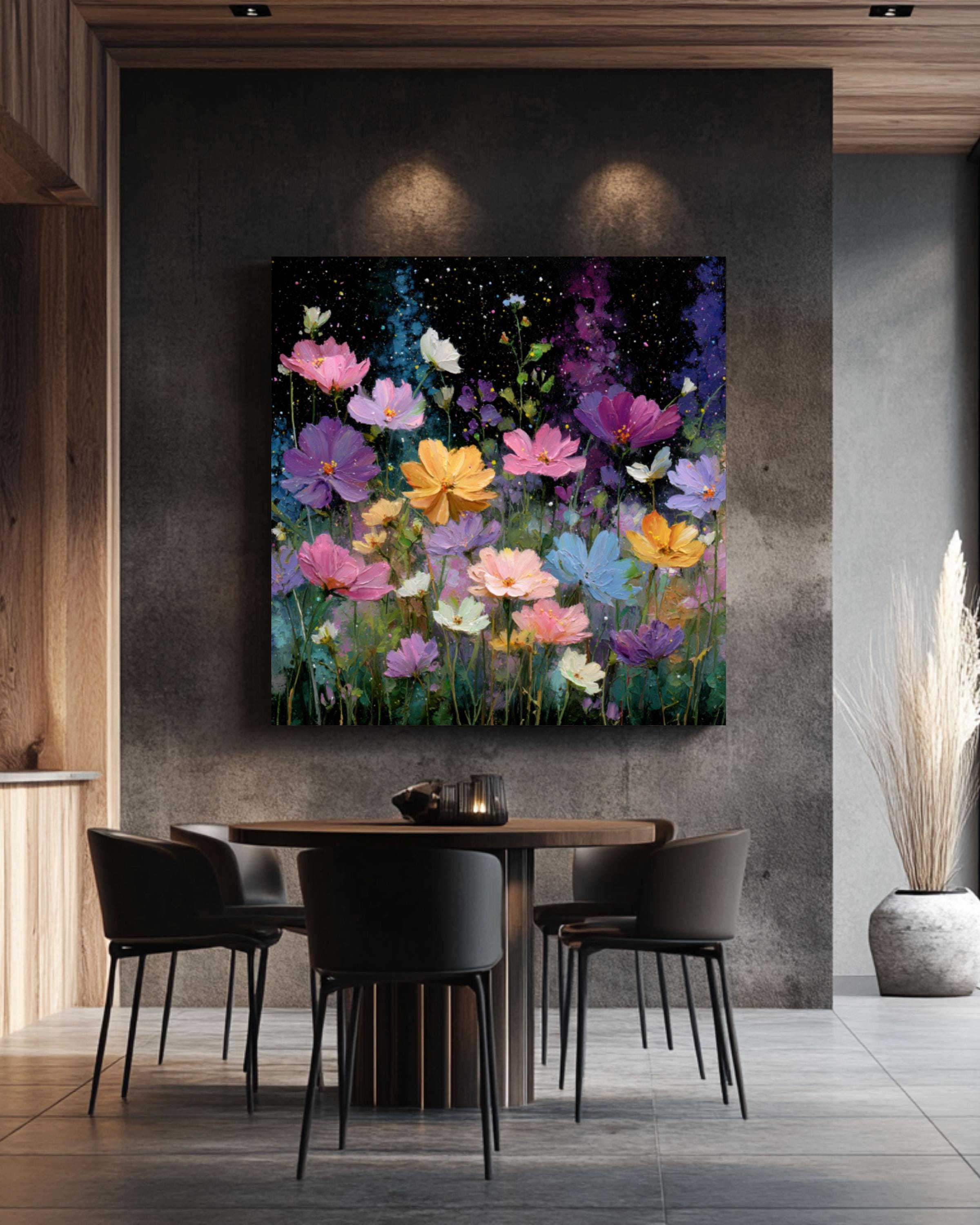 Pastel Wildflower Garden Art – Whimsical Nursery Print