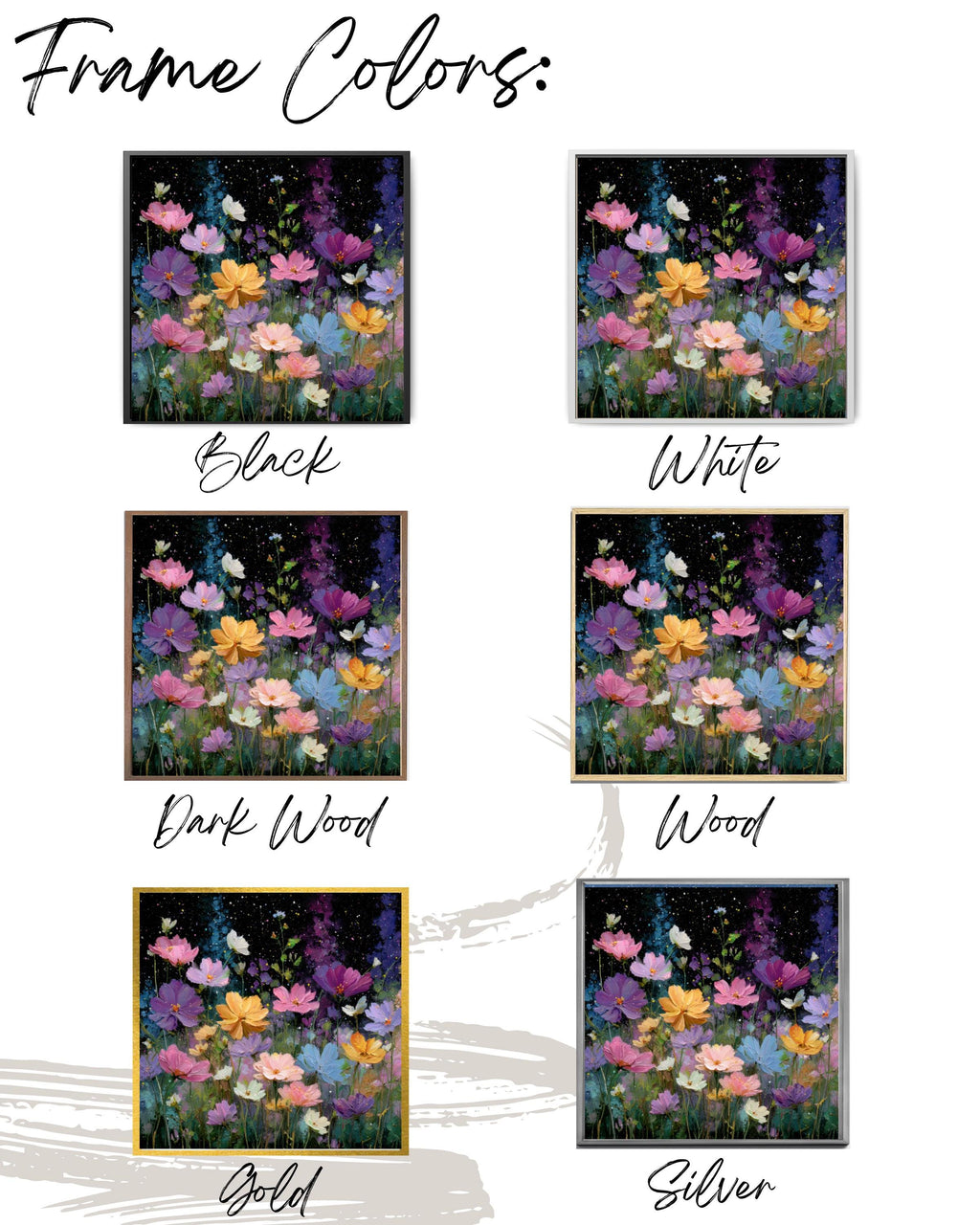 Pastel Wildflower Garden Art – Whimsical Nursery Print