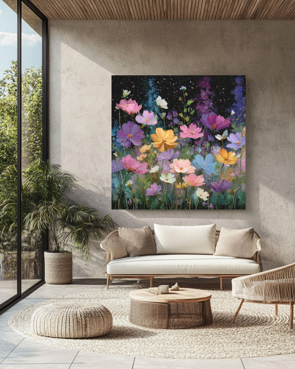 Pastel Wildflower Garden Art – Whimsical Nursery Print