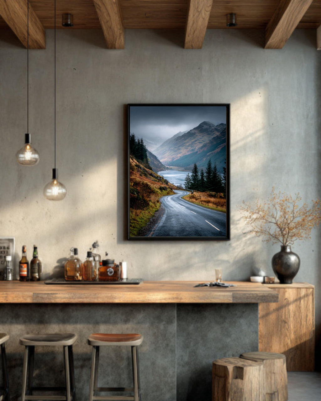 Misty Loch in Scottish Highlands – Canvas Landscape Print