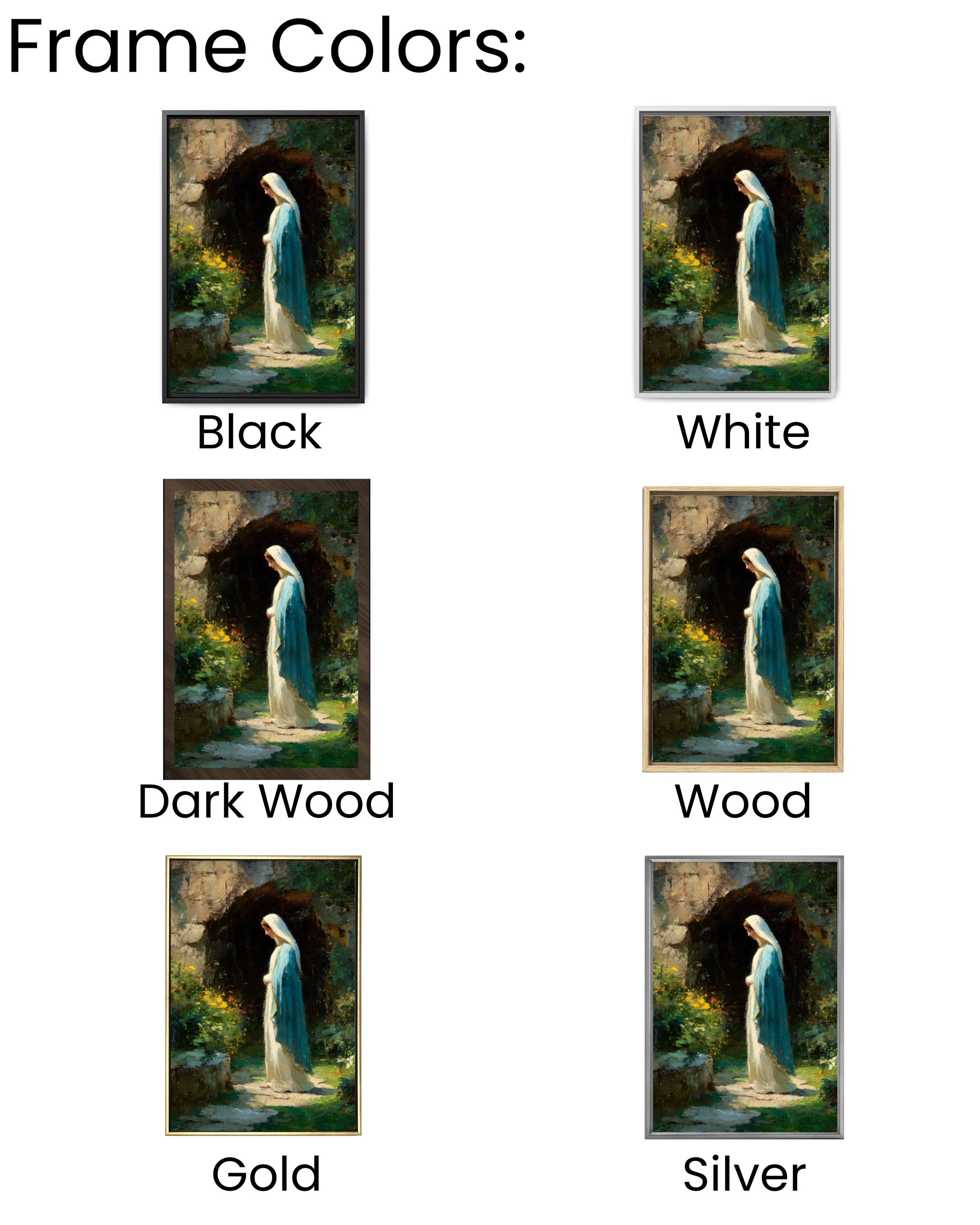 Lourdes Grotto Virgin Mary Canvas Art – Catholic Decor