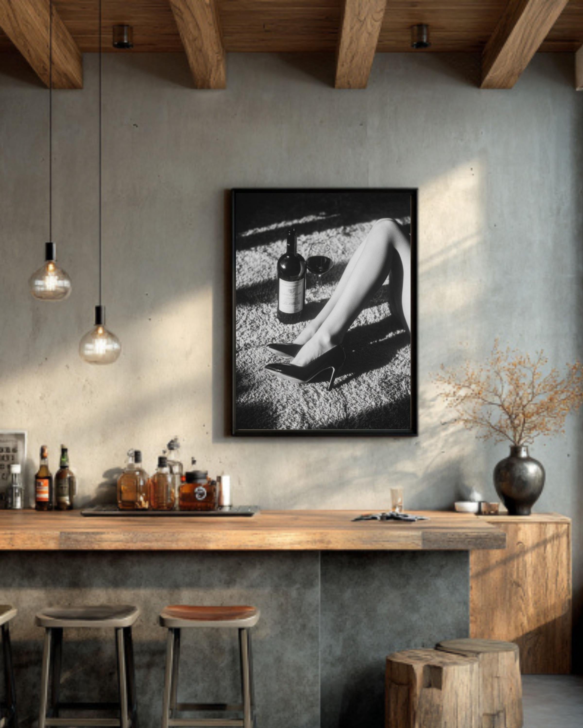 High Heels & Wine Art Print – Fashion Photography Decor
