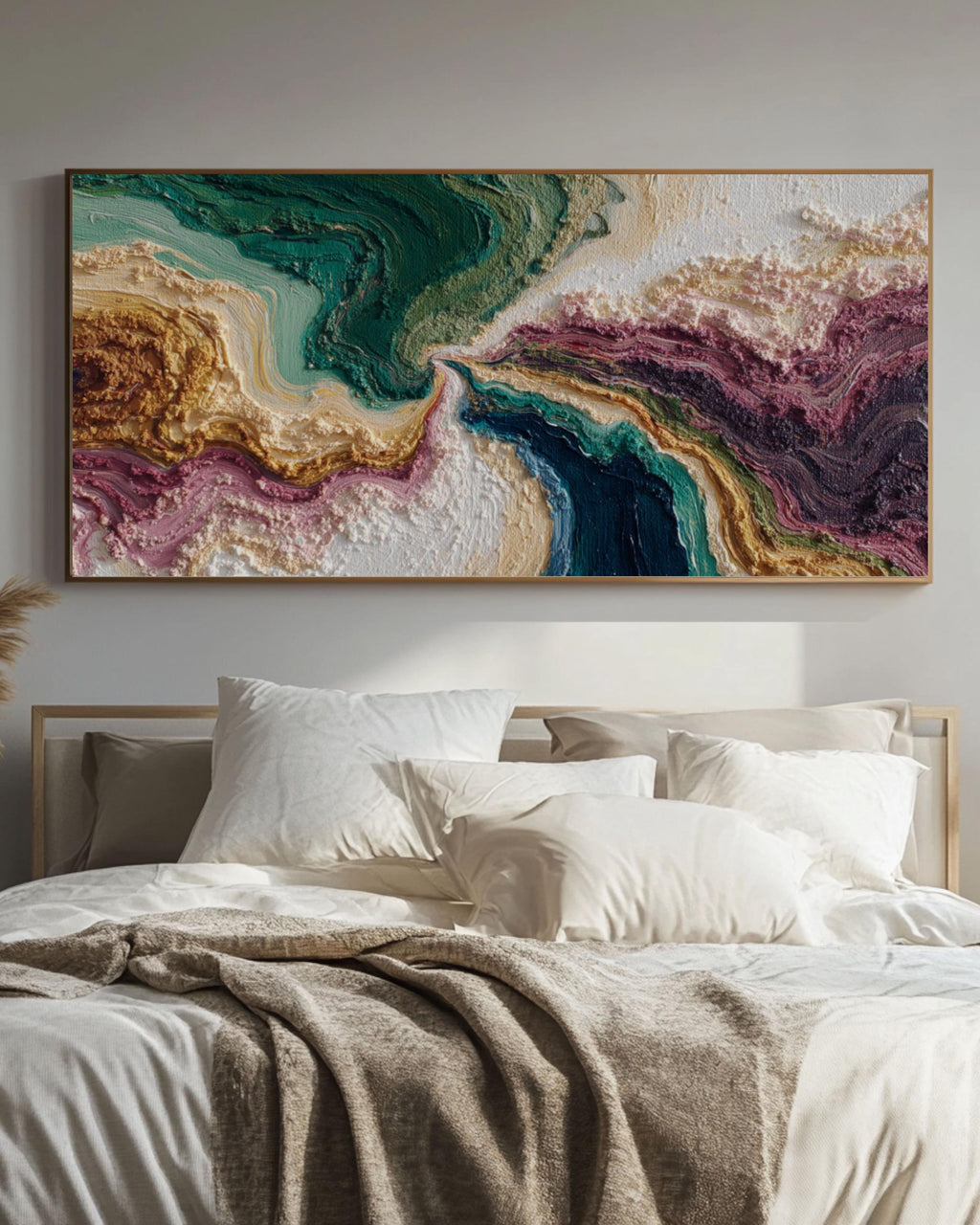 Abstract Water Art Print – Flowing Brushstrokes, Modern Decor