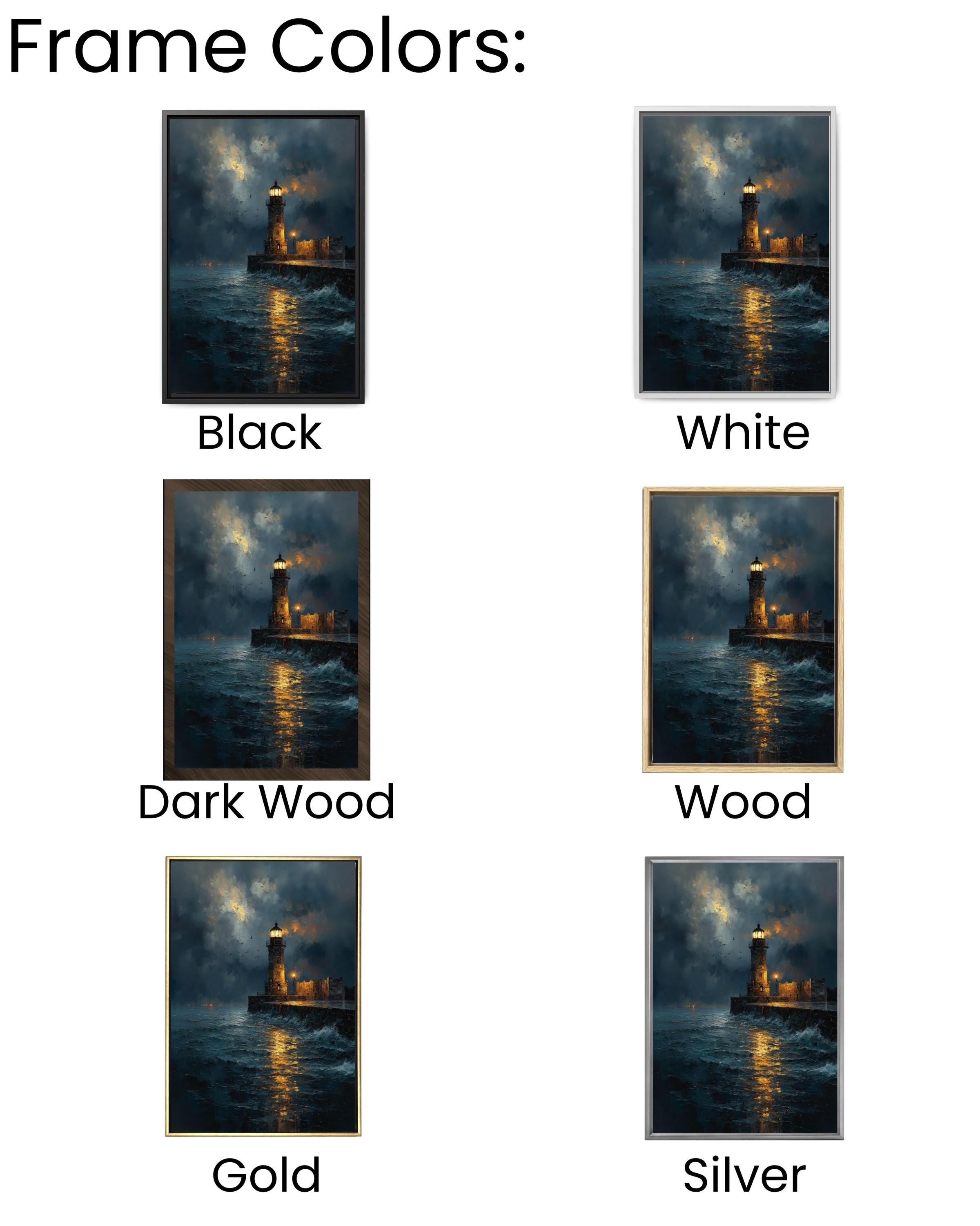 Stormy Lighthouse Seascape Canvas Wall Art – Dramatic Ocean Painting