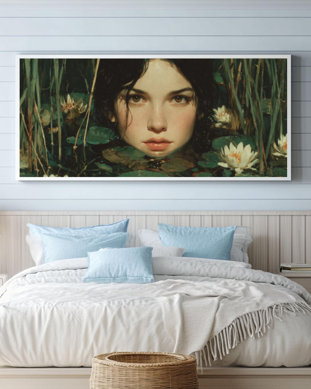 Mystical Girl by Lake Canvas Wall Art – Hyper Realistic Fantasy Painting