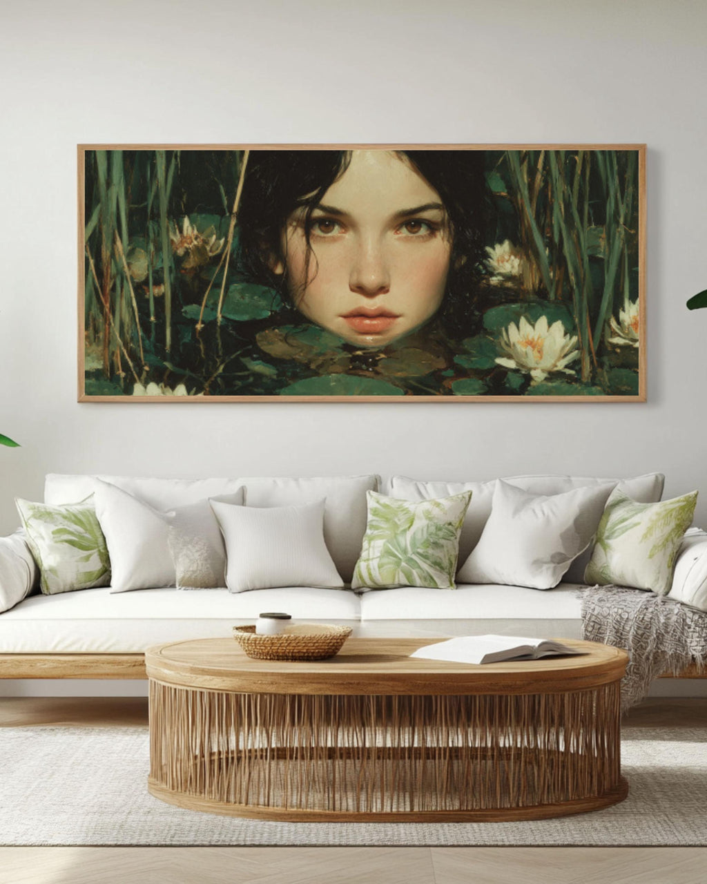 Mystical Girl by Lake Canvas Wall Art – Hyper Realistic Fantasy Painting