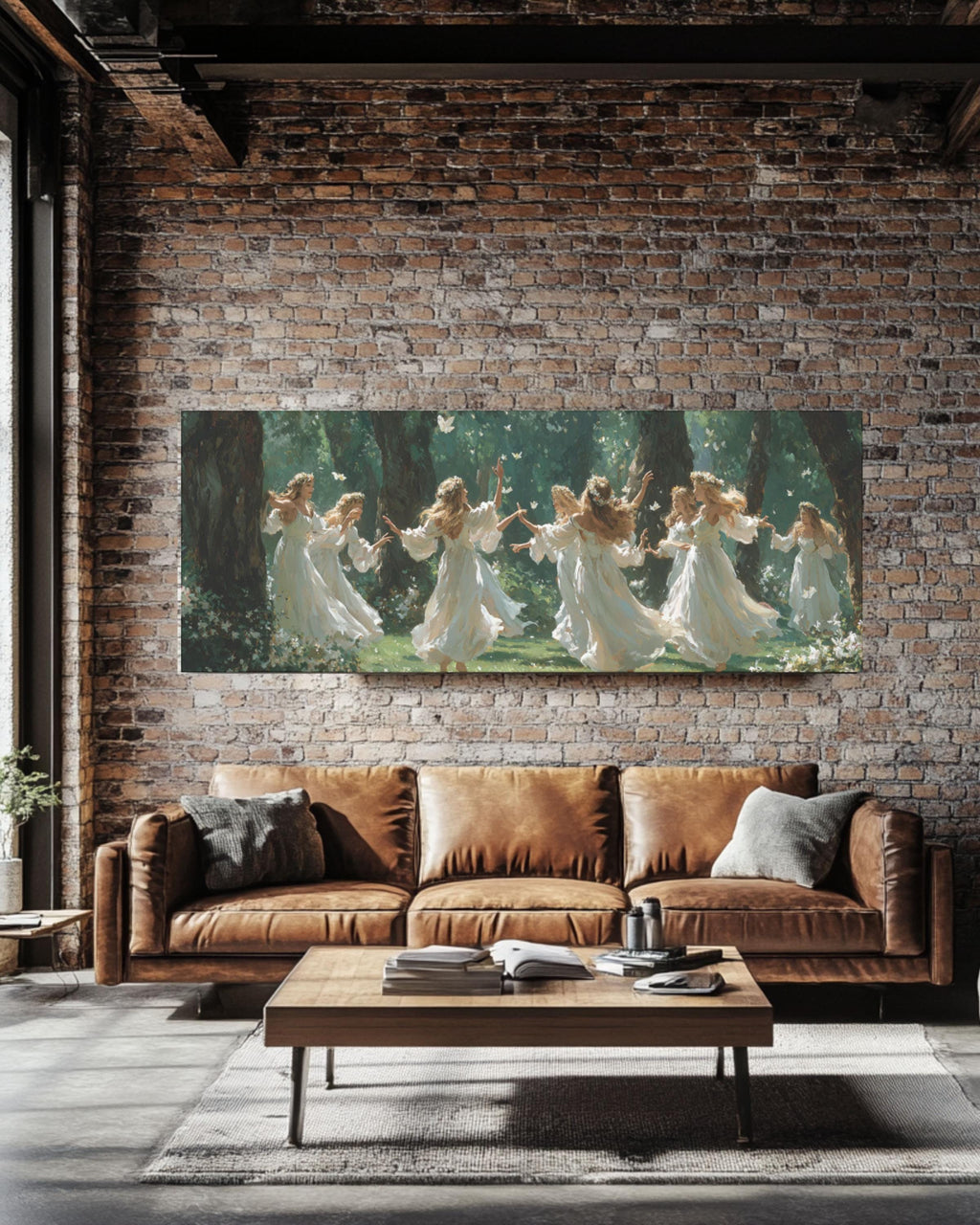 Dancing Forest Fairies Canvas Wall Art – Ethereal Fantasy Print