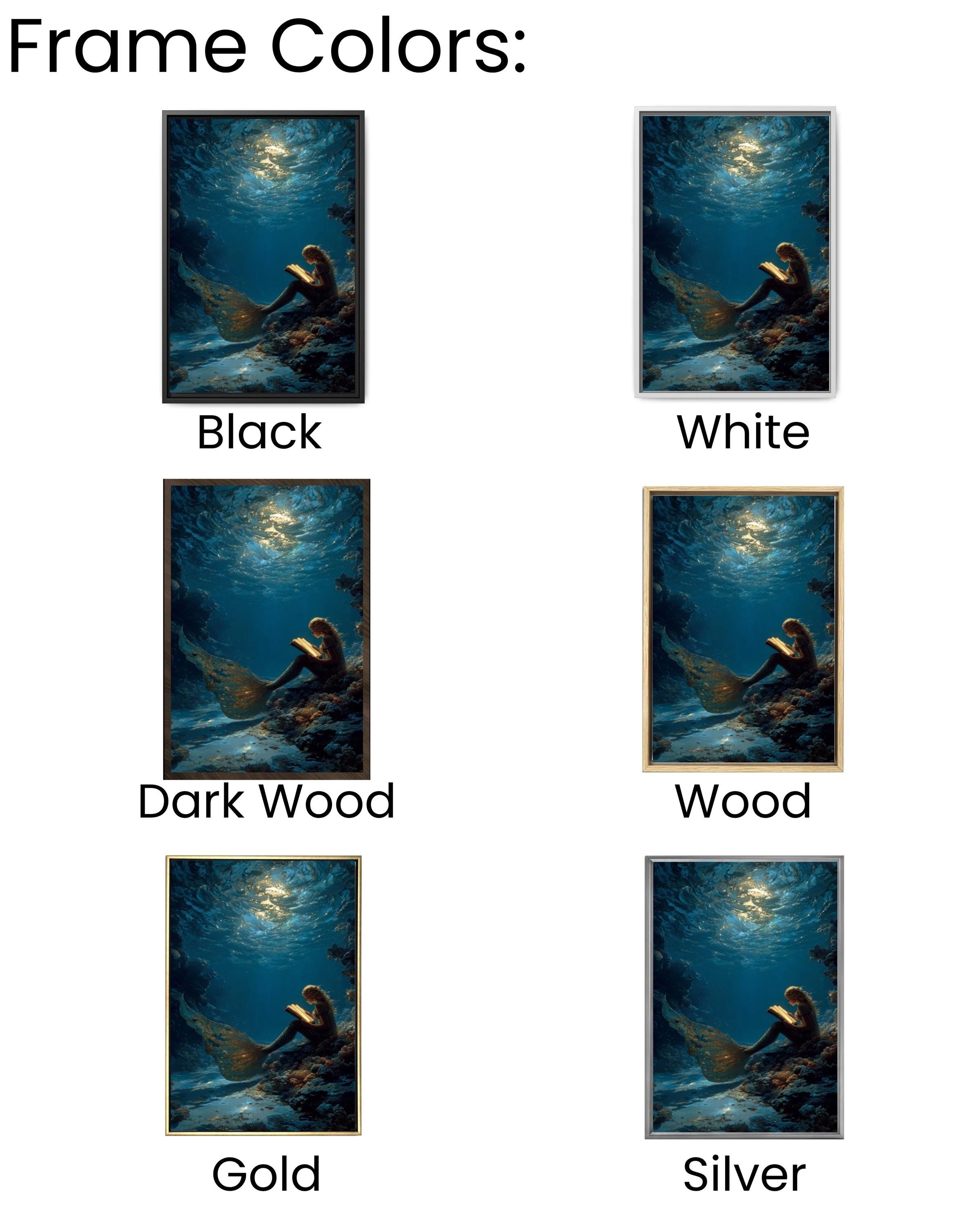 Moonlight Mermaid Canvas Art | Fantasy Book Lover Wall Decor