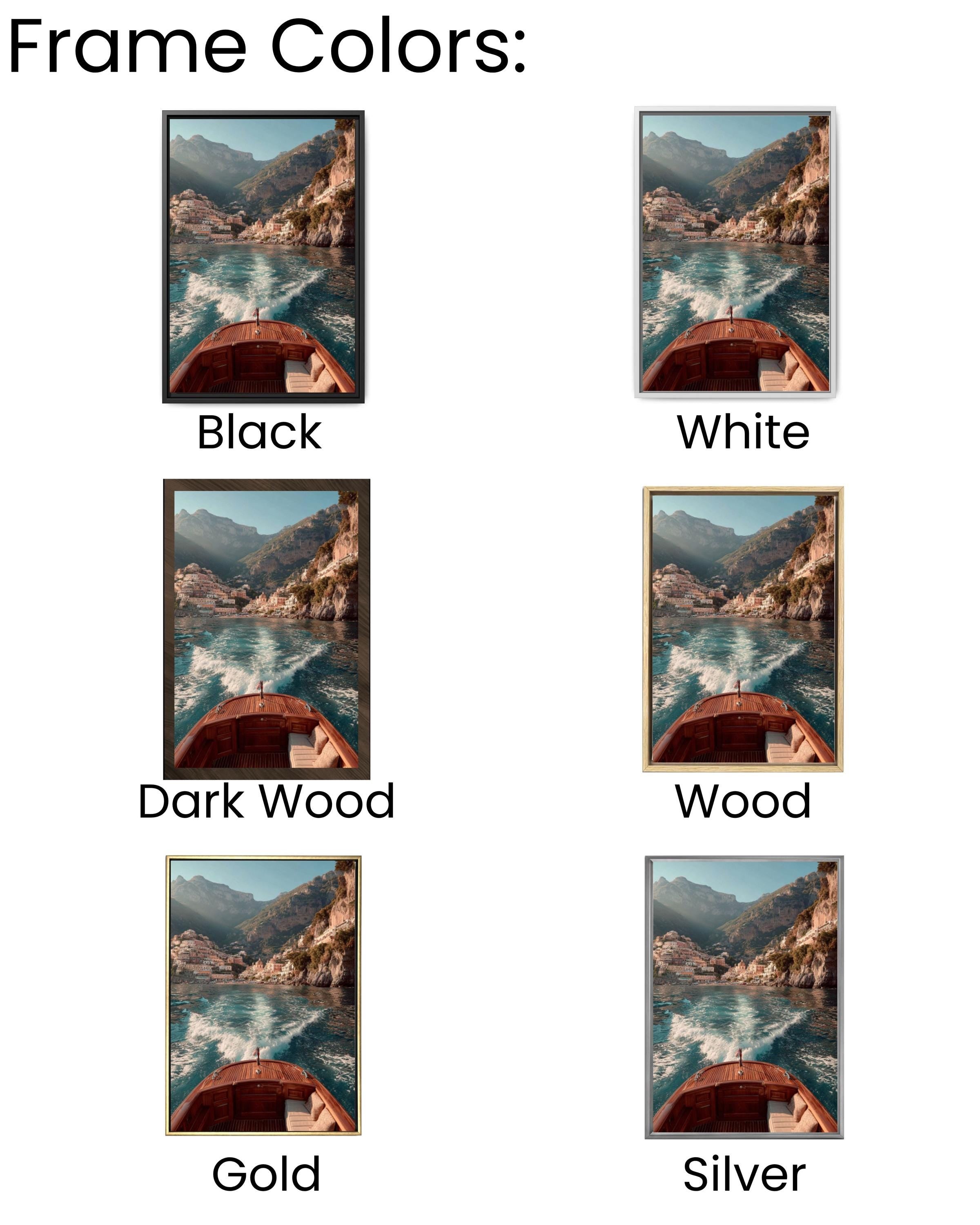 Amalfi Coast Boat Ride Wall Art – Dreamy Italian Coastal Canvas Print