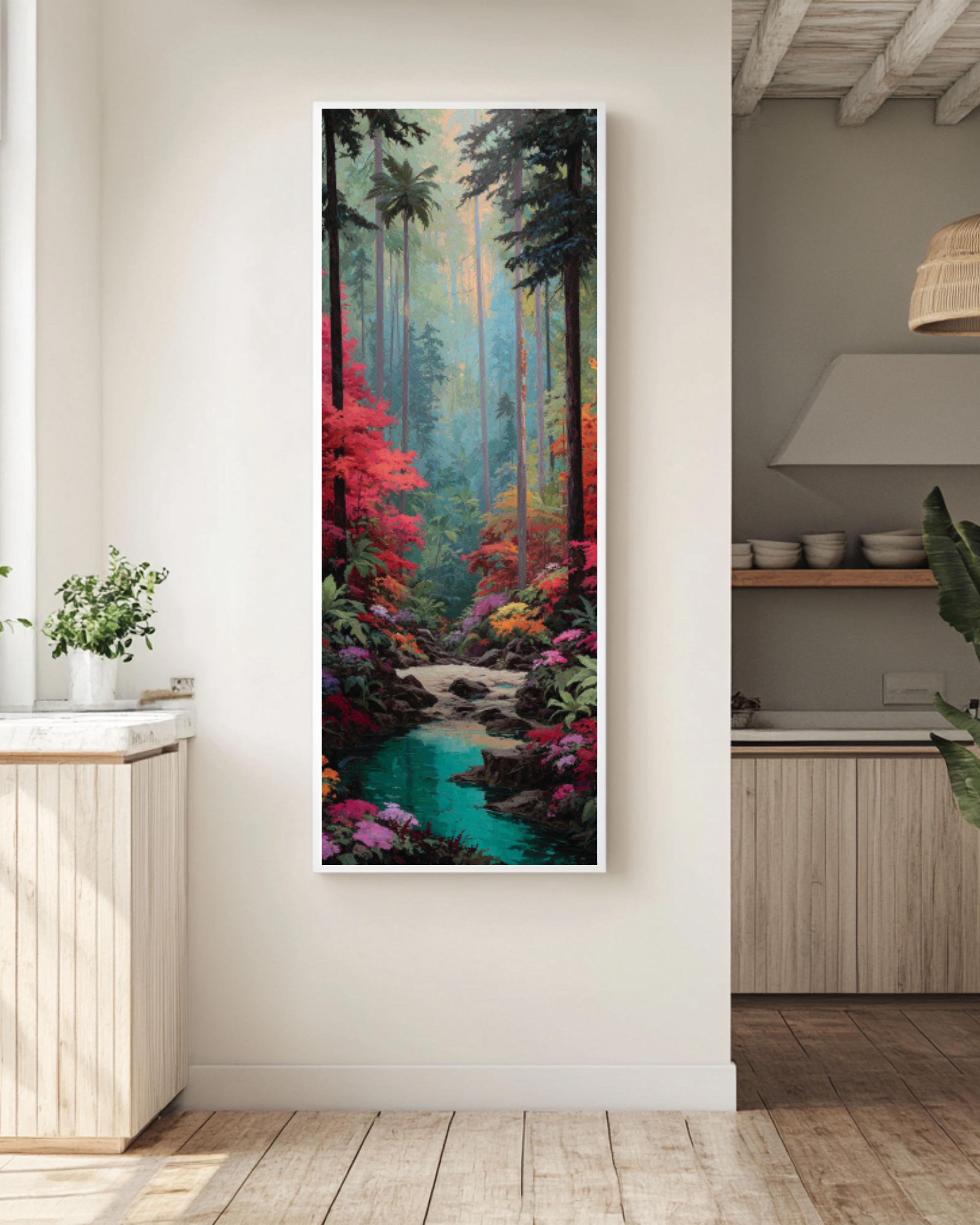 Rainforest Face Surreal Wall Art – Lush Jungle Nature Canvas Print