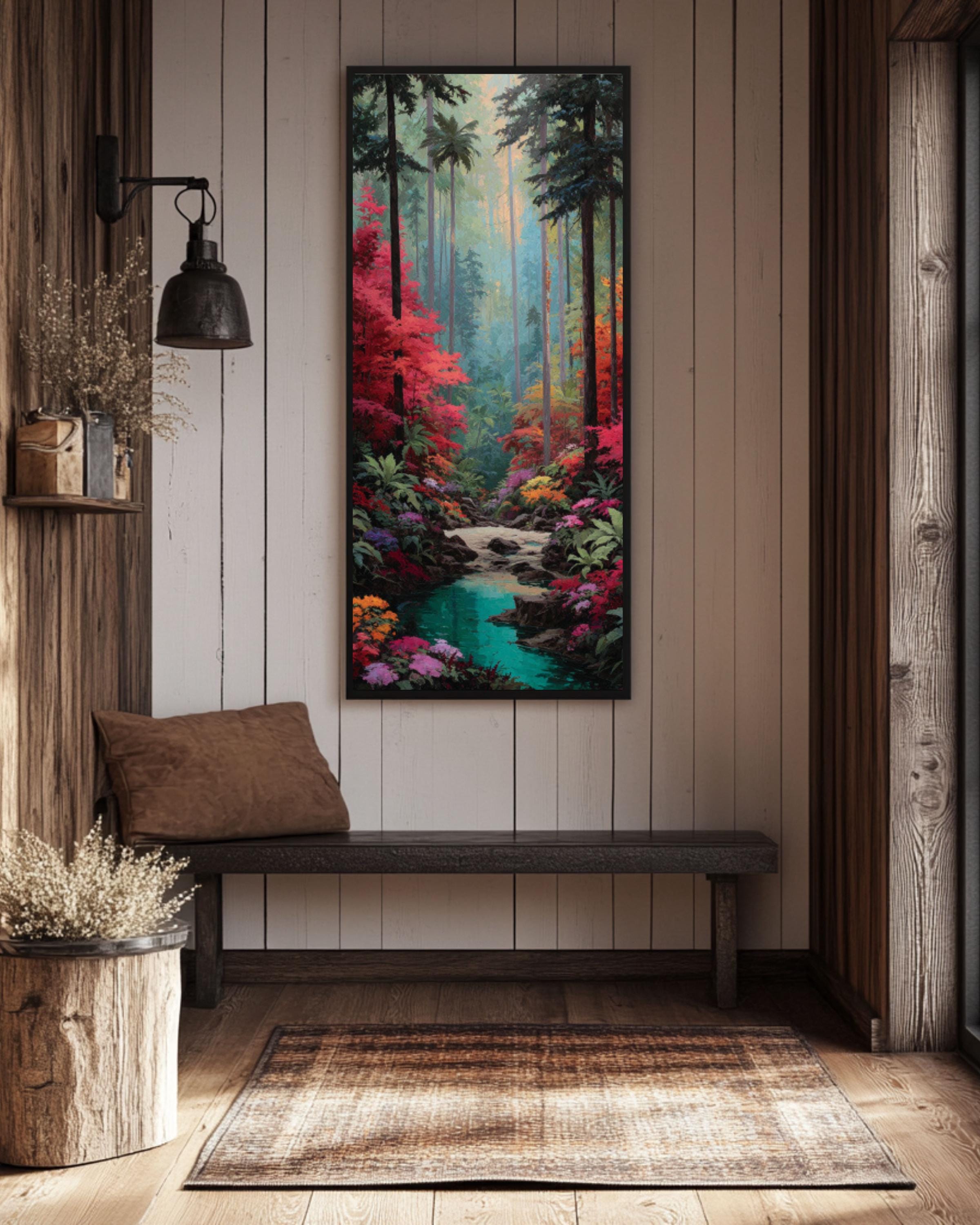 Rainforest Face Surreal Wall Art – Lush Jungle Nature Canvas Print