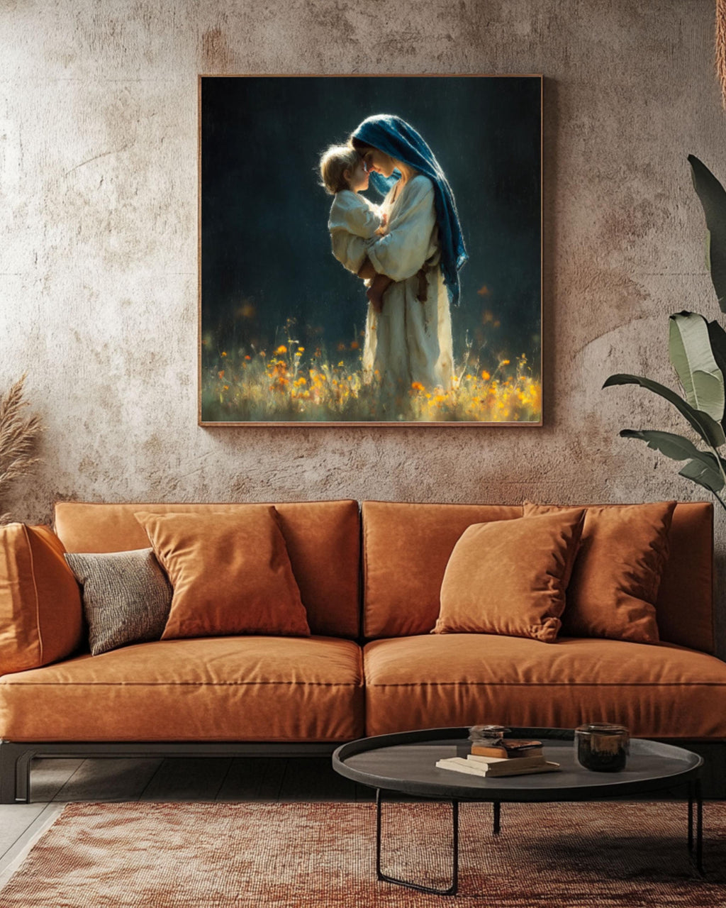 Virgin Mary and Baby Jesus Art | Sacred Christian Wall Decor