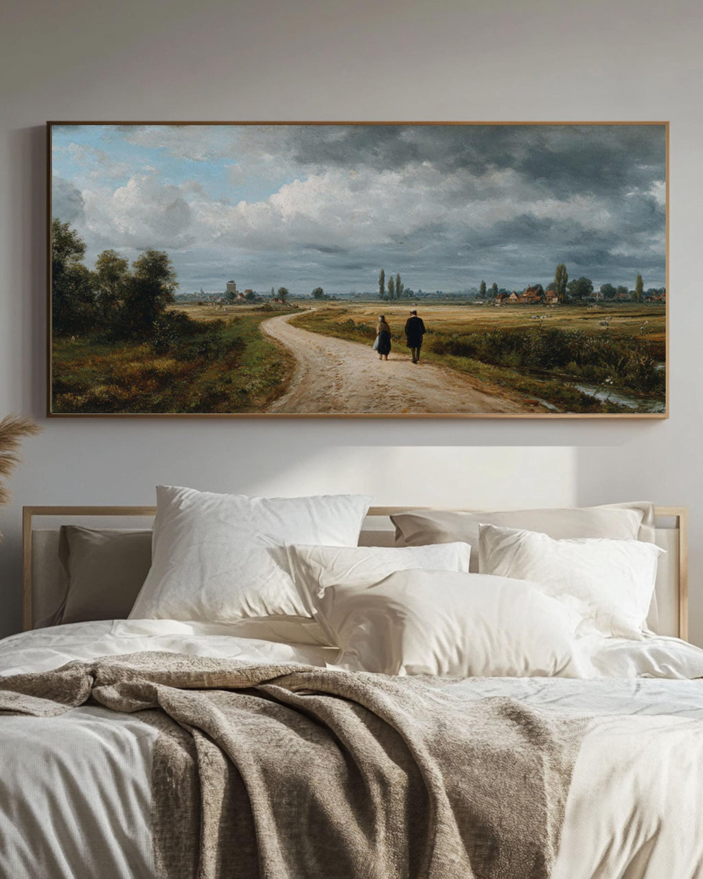 Dutch Golden Age Landscape Painting â€“ Moody Sky, Countryside Scene, Canvas or Framed Canvas Wall Art Print – Premium Home Decor