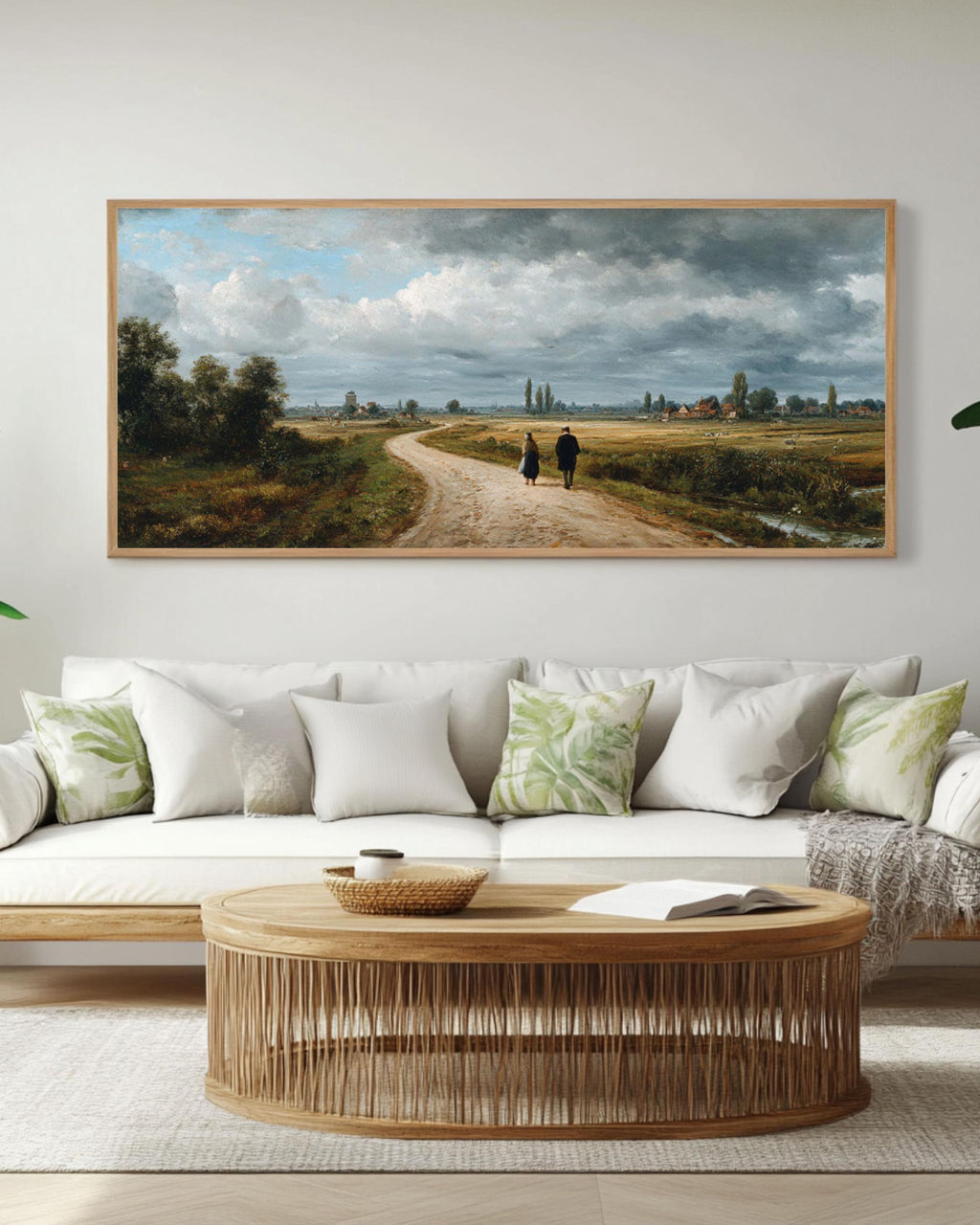 Dutch Golden Age Landscape Painting â€“ Moody Sky, Countryside Scene, Canvas or Framed Canvas Wall Art Print – Premium Home Decor