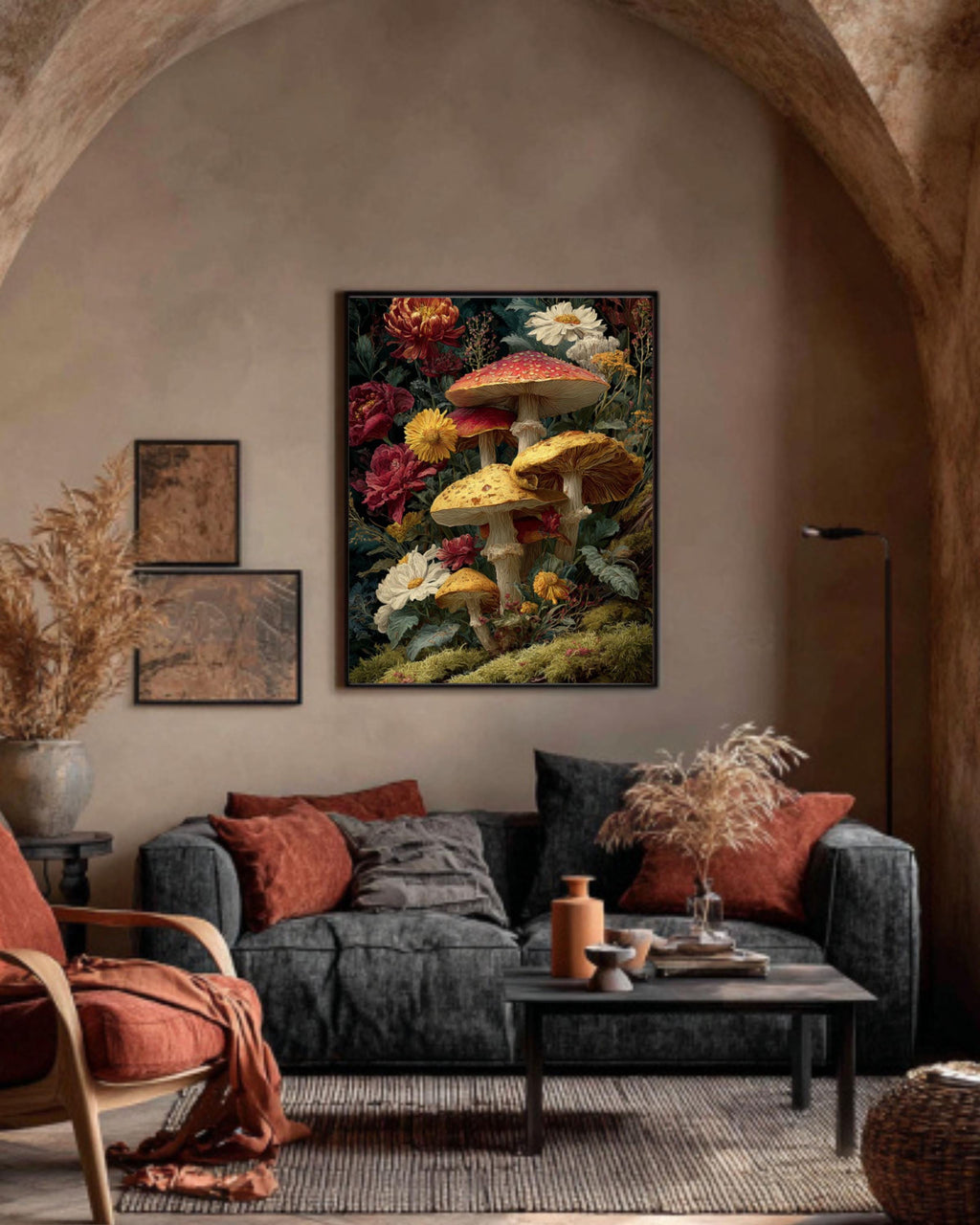 Forestcore Mushroom Art â€“ Baroque Chiaroscuro Canvas Print Canvas Wall Art Print – Premium Home Decor