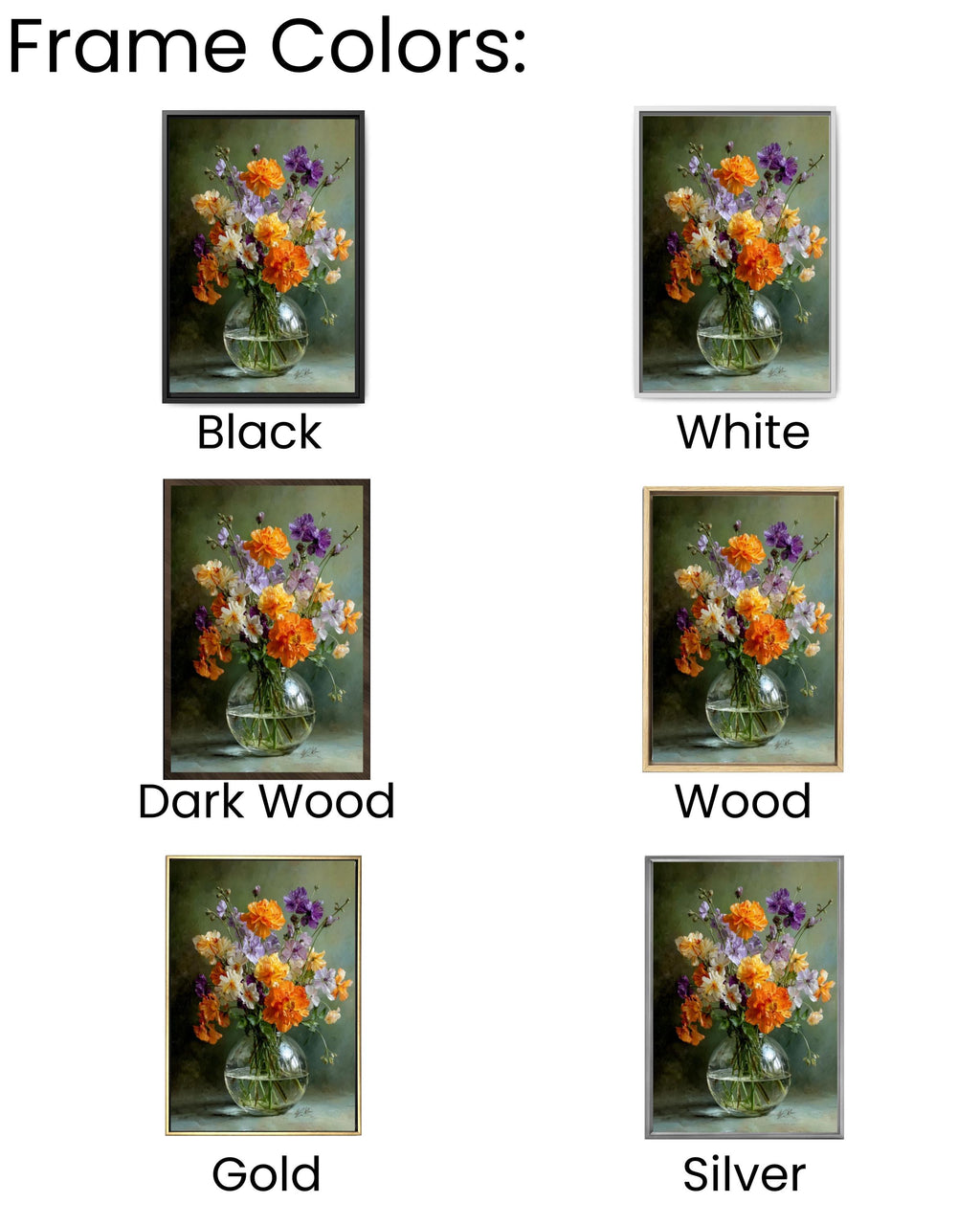 Watercolor Wildflower Bouquet Print – Floral Vase Art