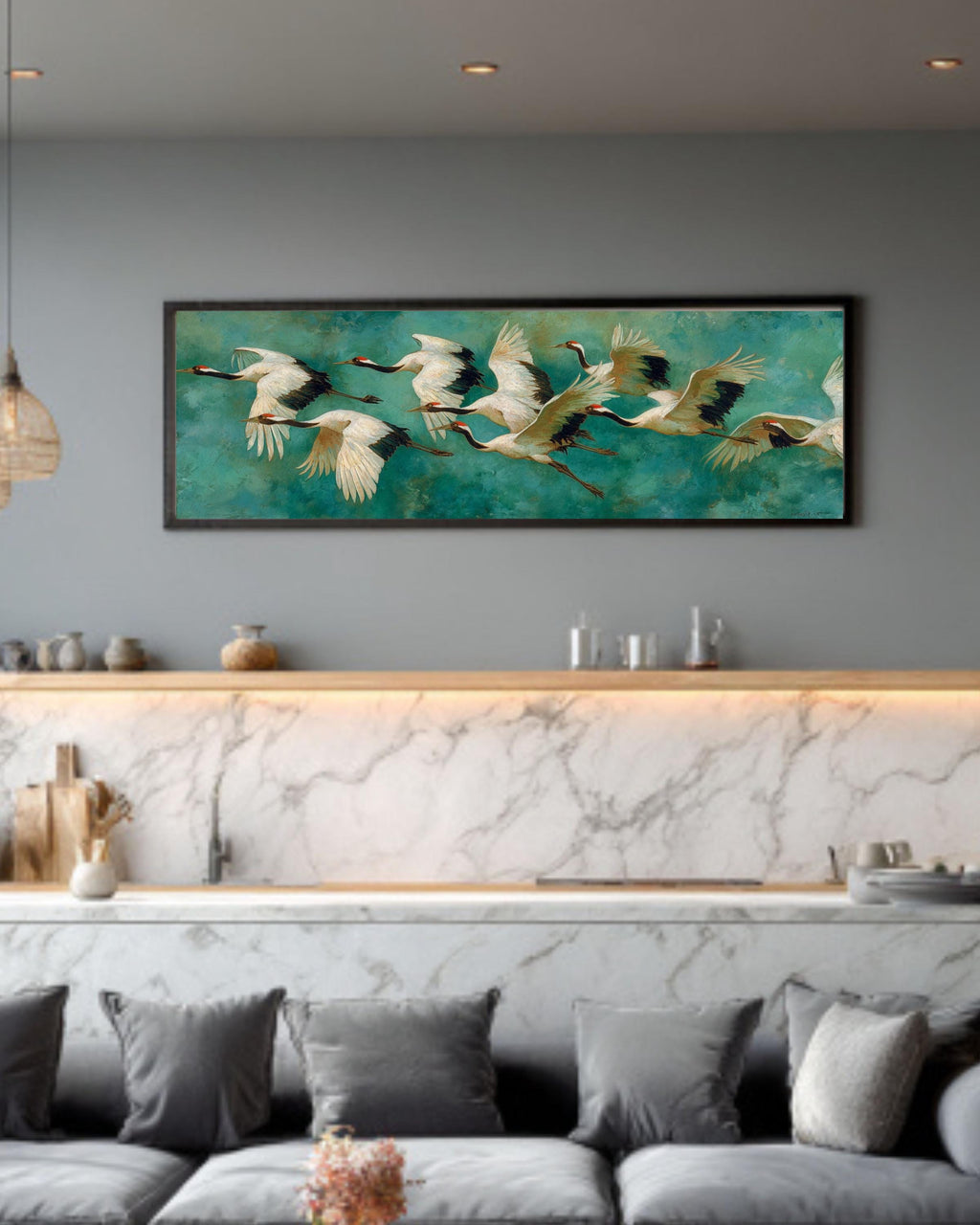 Matisse Red-Crowned Cranes Canvas – Modern Art, Birds in Flight
