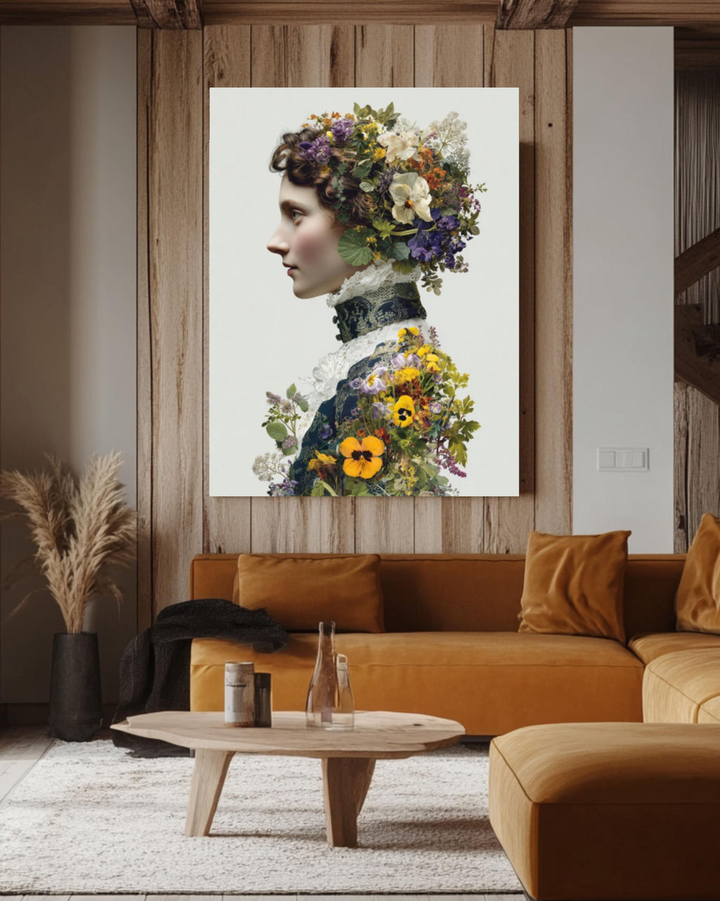 Victorian Floral Hair Woman Art | Christian Lacroix Style Collage