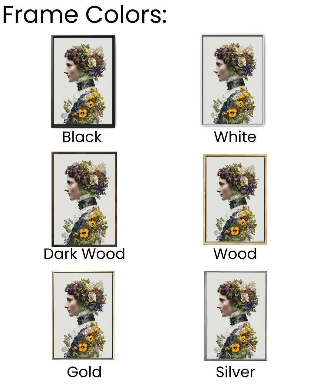 Victorian Floral Hair Woman Art | Christian Lacroix Style Collage